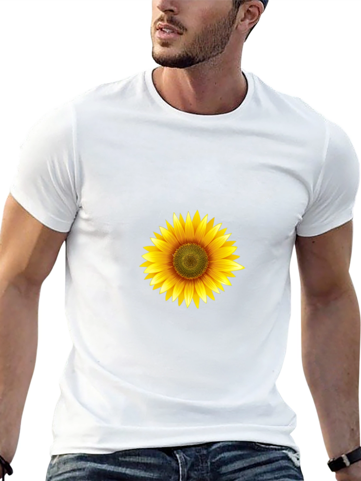 Sunflower Graphic Black T-Shirt