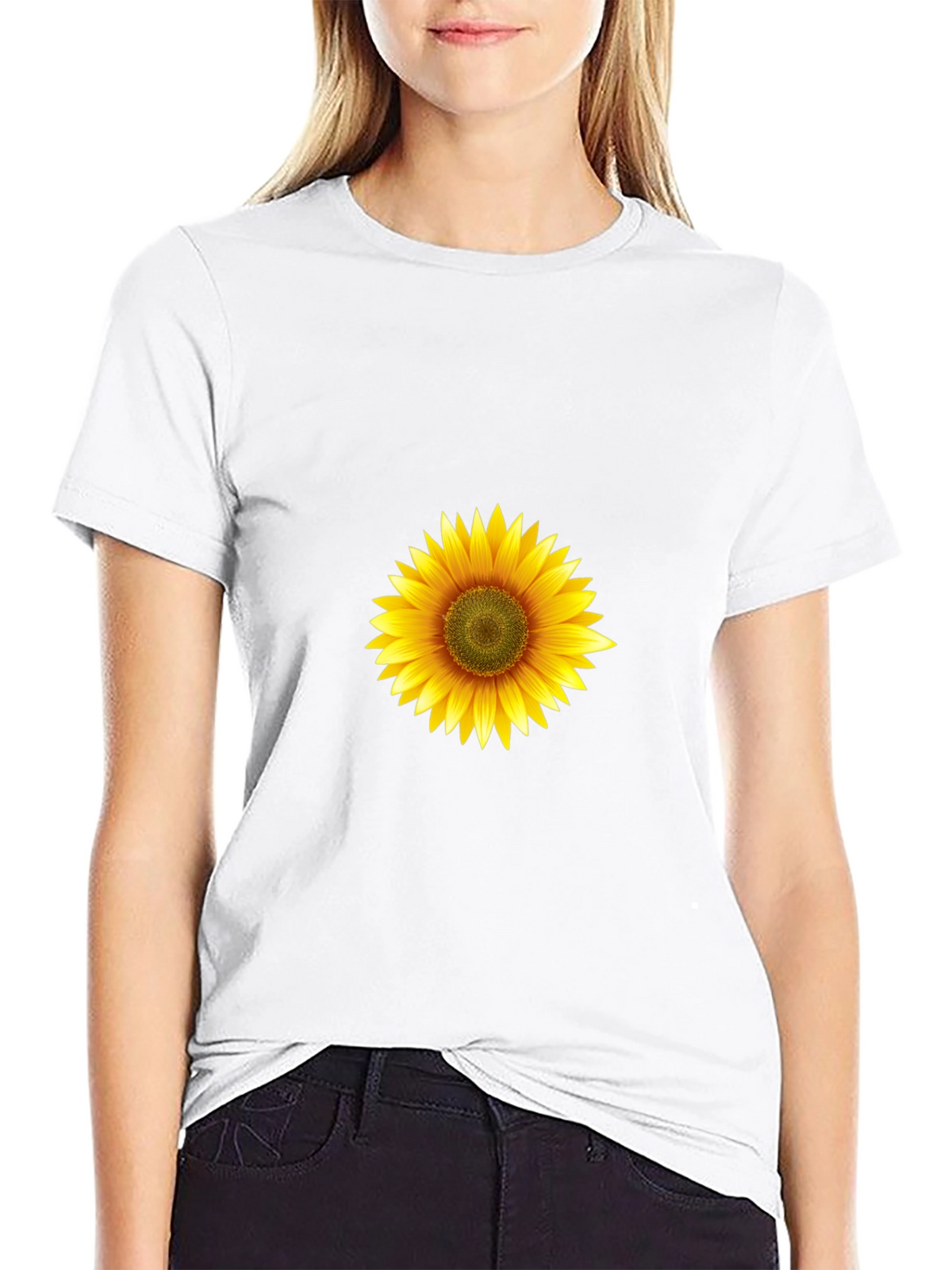 Sunflower Graphic Black T-Shirt