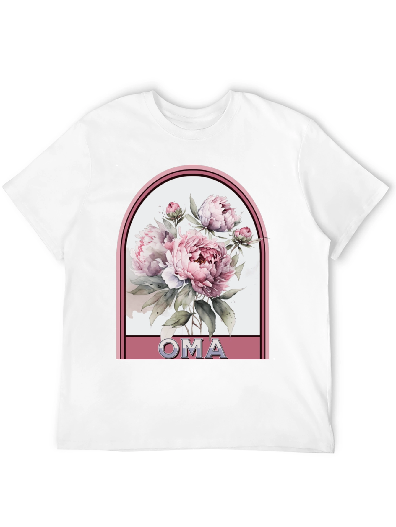 Floral Oma T-Shirt - Black