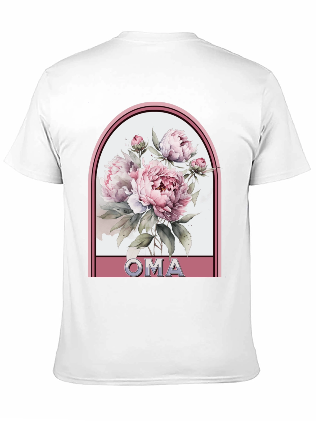 Floral Oma T-Shirt - Black