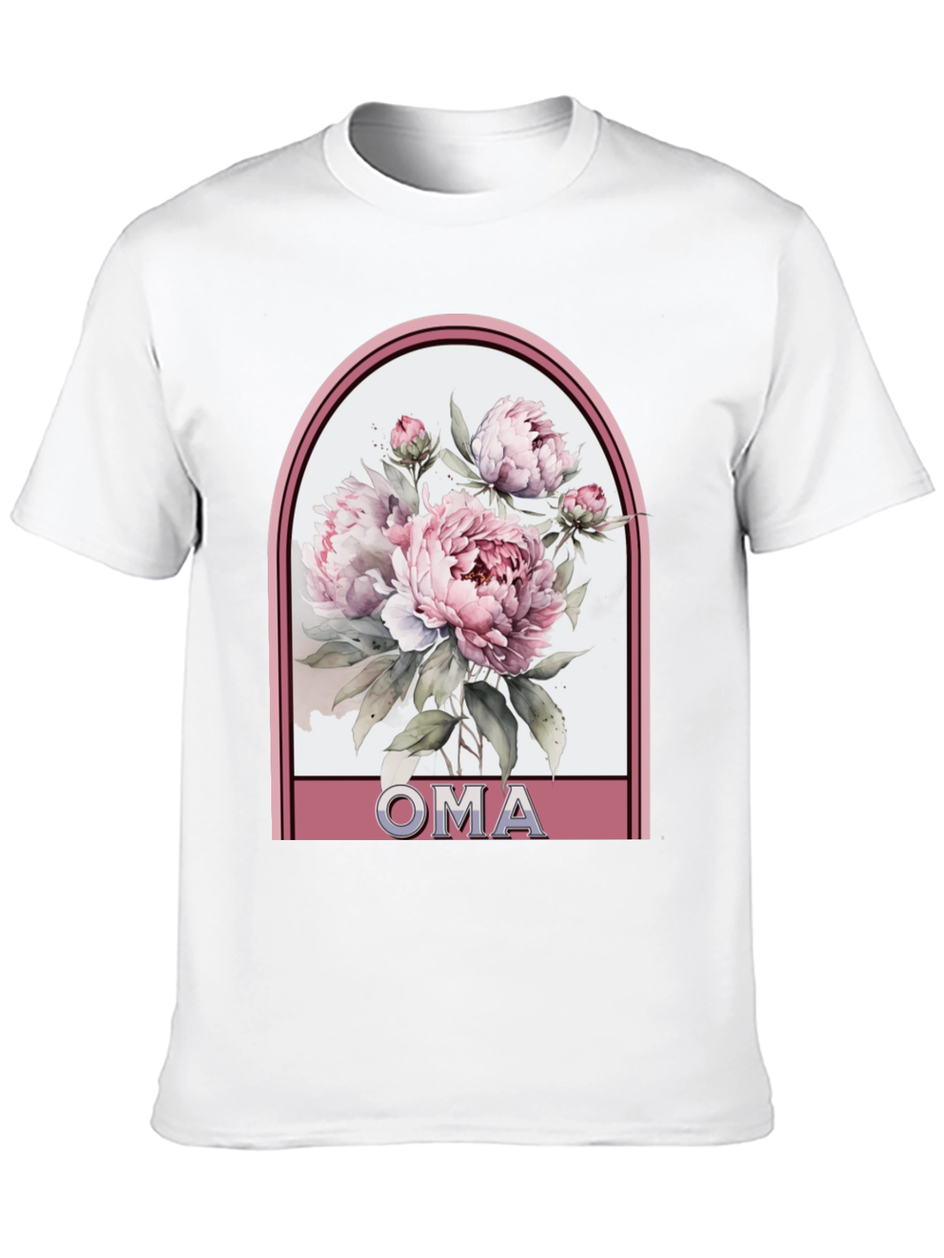 Floral Oma T-Shirt - Black