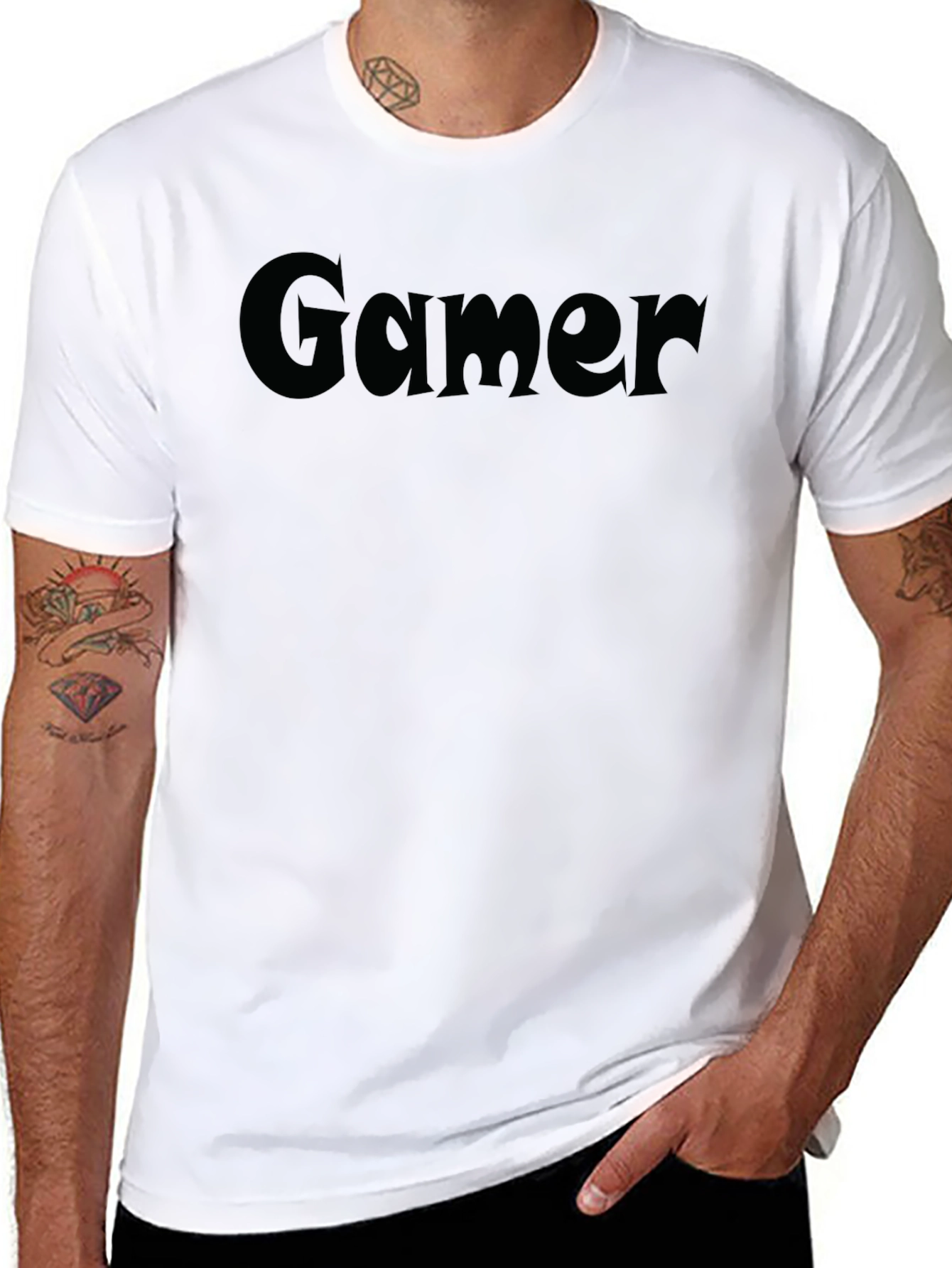 Gamer Tee - Classic Black Crew Neck T-Shirt
