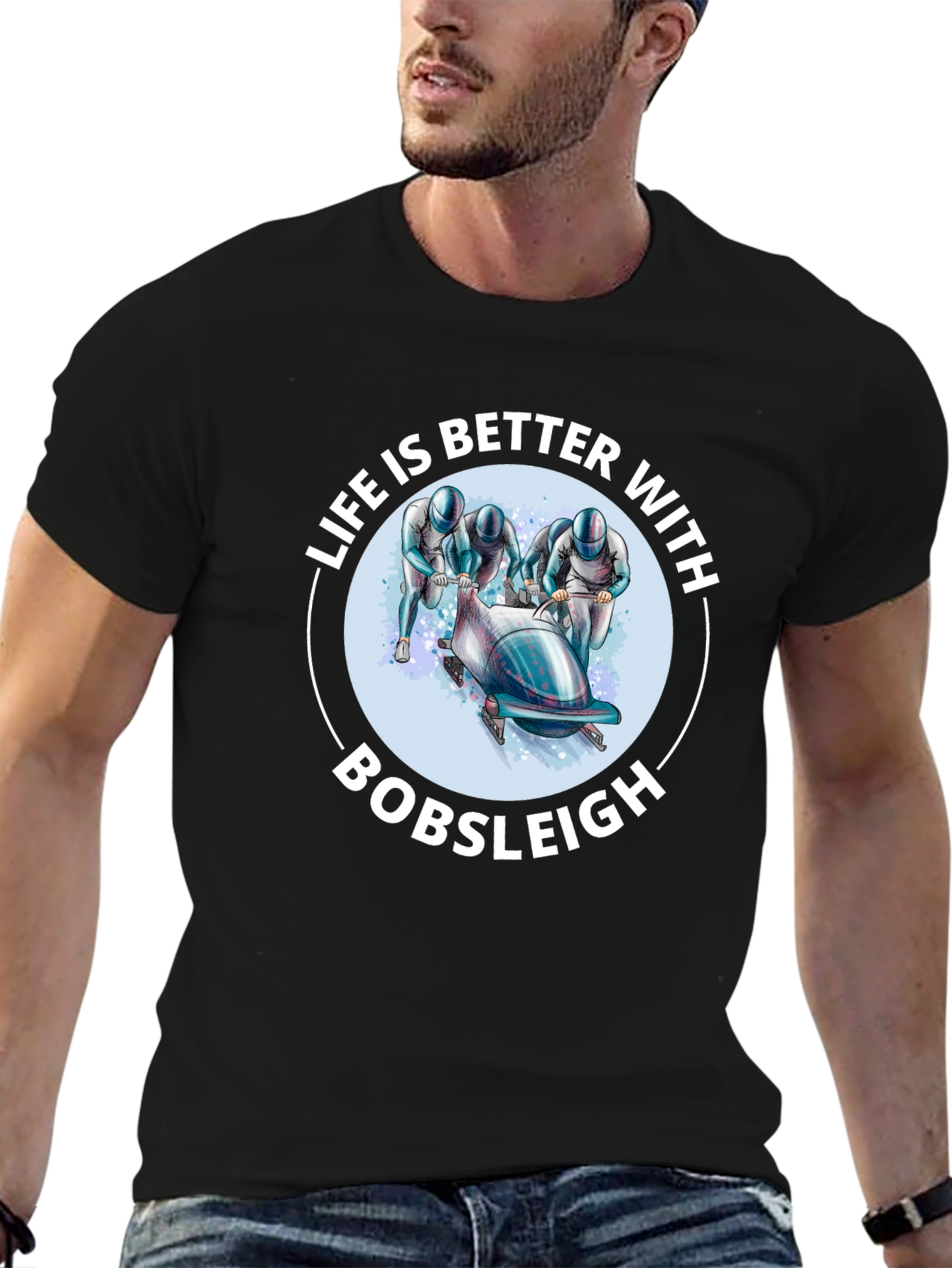 Bobsleigh Fan T-Shirt - Life is Better With Bobsleigh