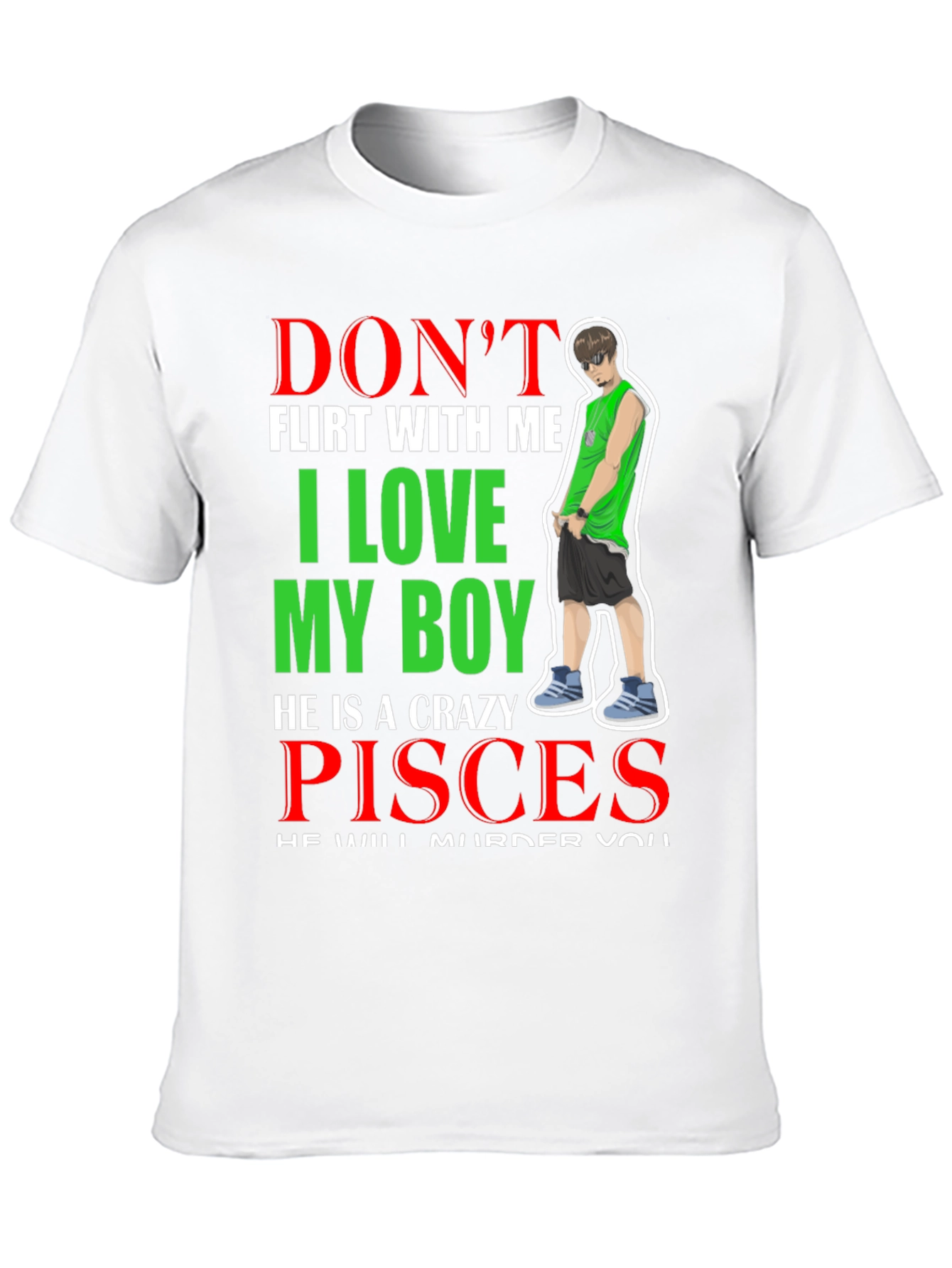 Dont Flirt With Me Pisces Boy T-Shirt