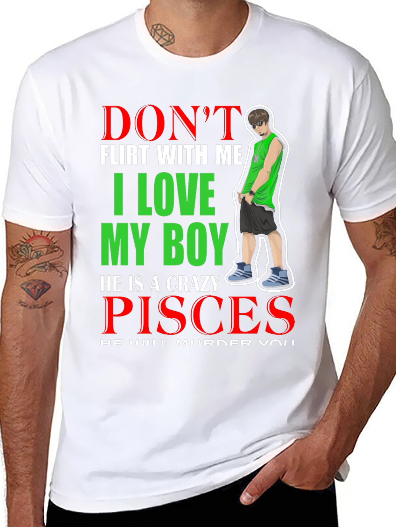 Dont Flirt With Me Pisces Boy T-Shirt