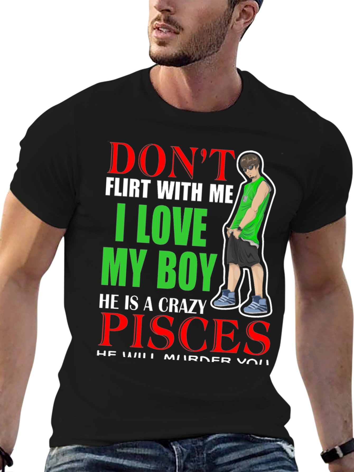 Dont Flirt With Me Pisces Boy T-Shirt
