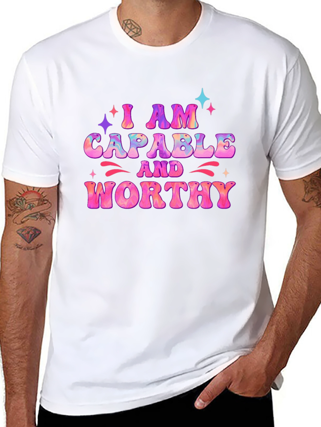 I AM Capable and Worthy Black T-Shirt