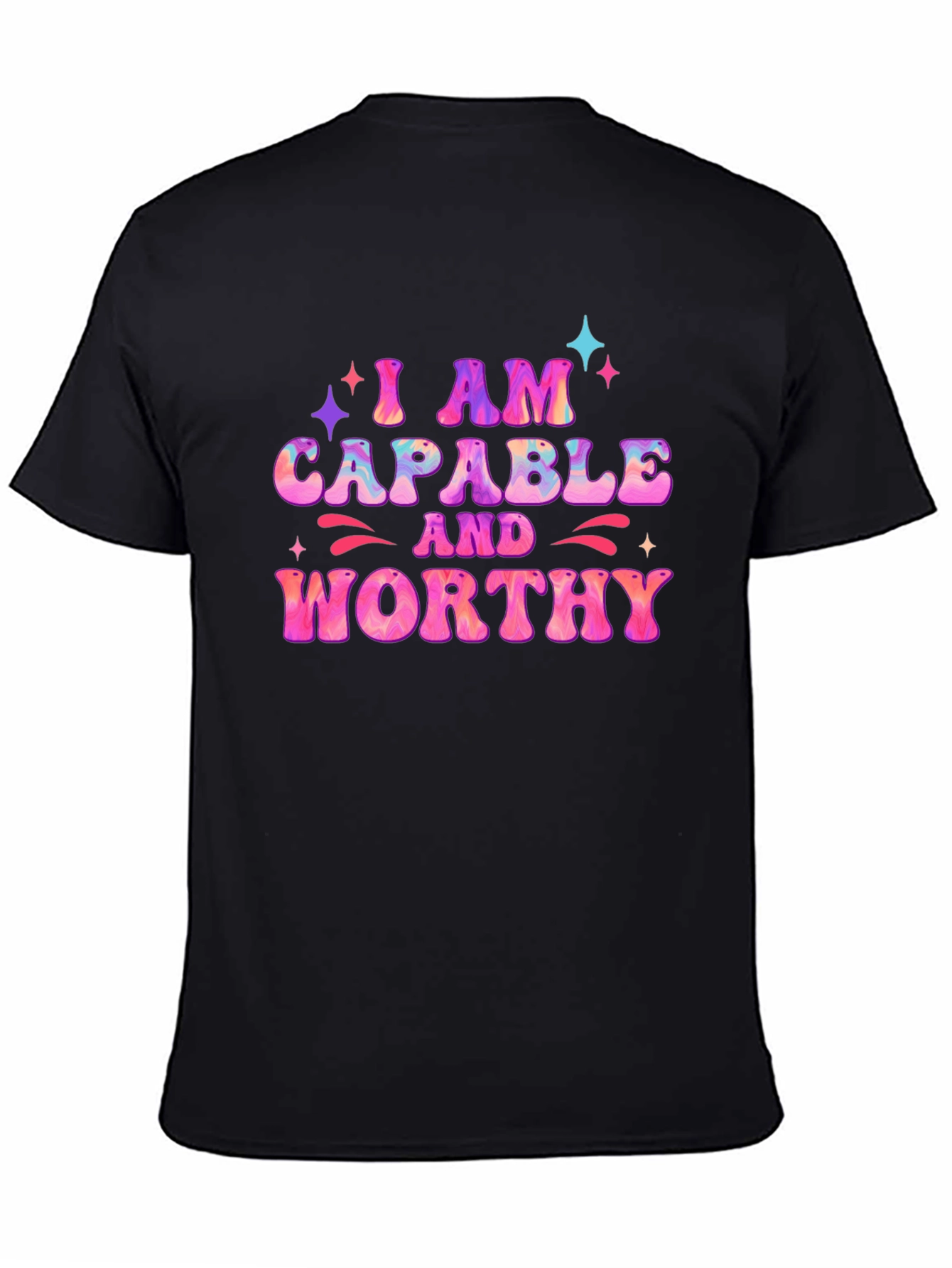 I AM Capable and Worthy Black T-Shirt