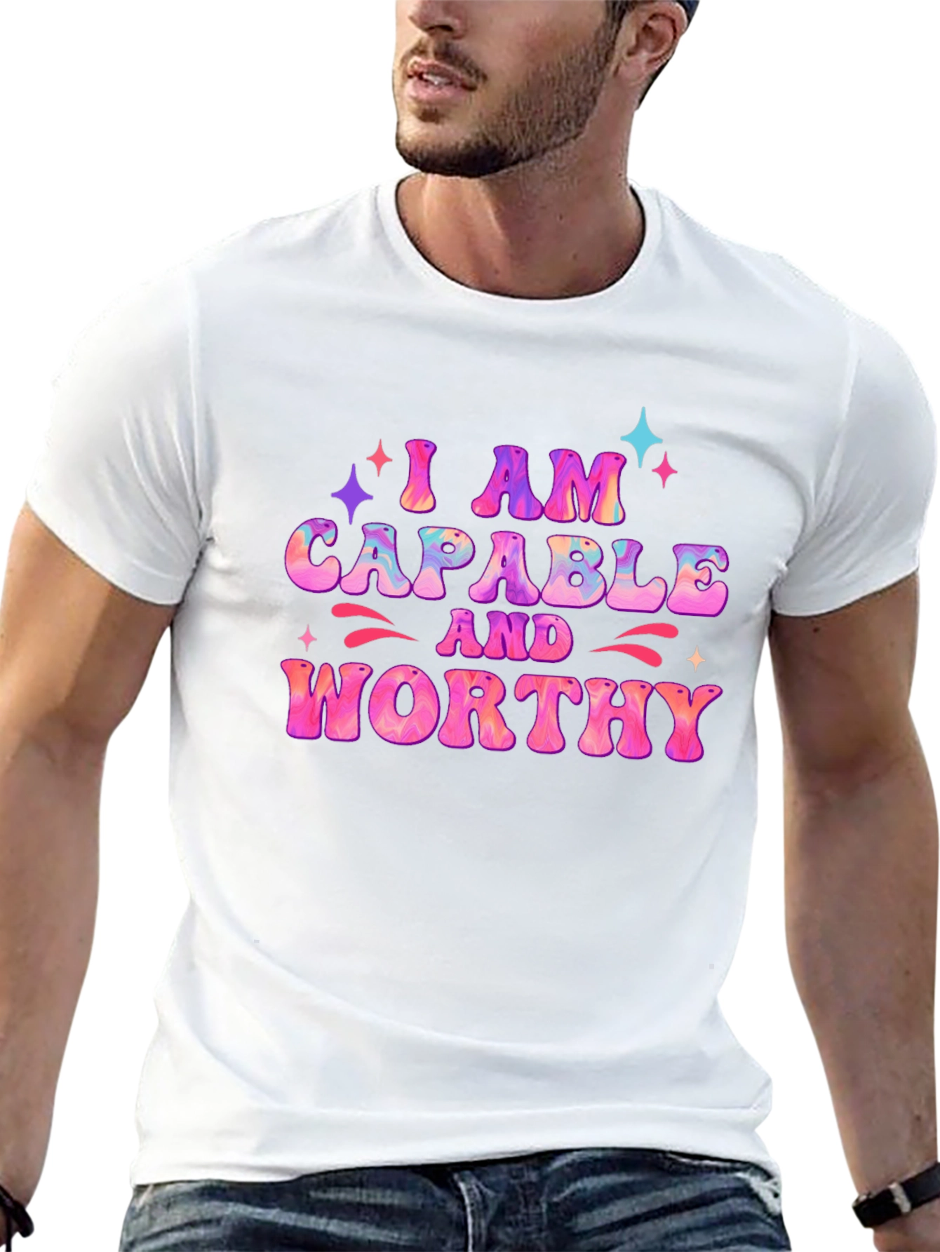 I AM Capable and Worthy Black T-Shirt