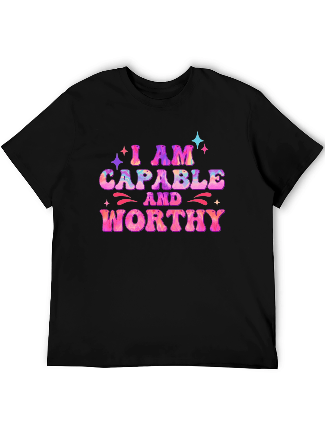 I AM Capable and Worthy Black T-Shirt