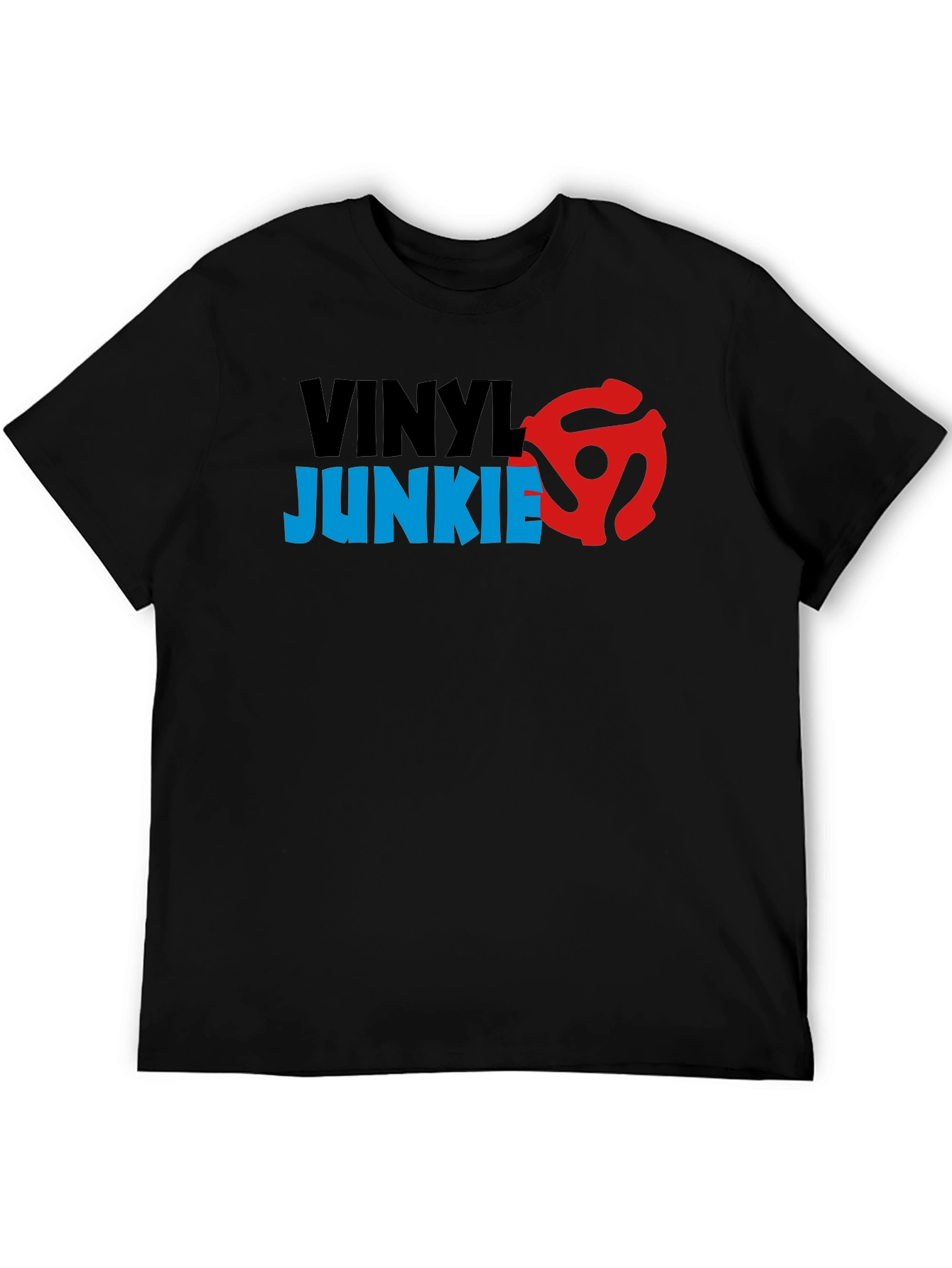 Vinyl Junkie Graphic T-Shirt - Retro Music Lover Tee
