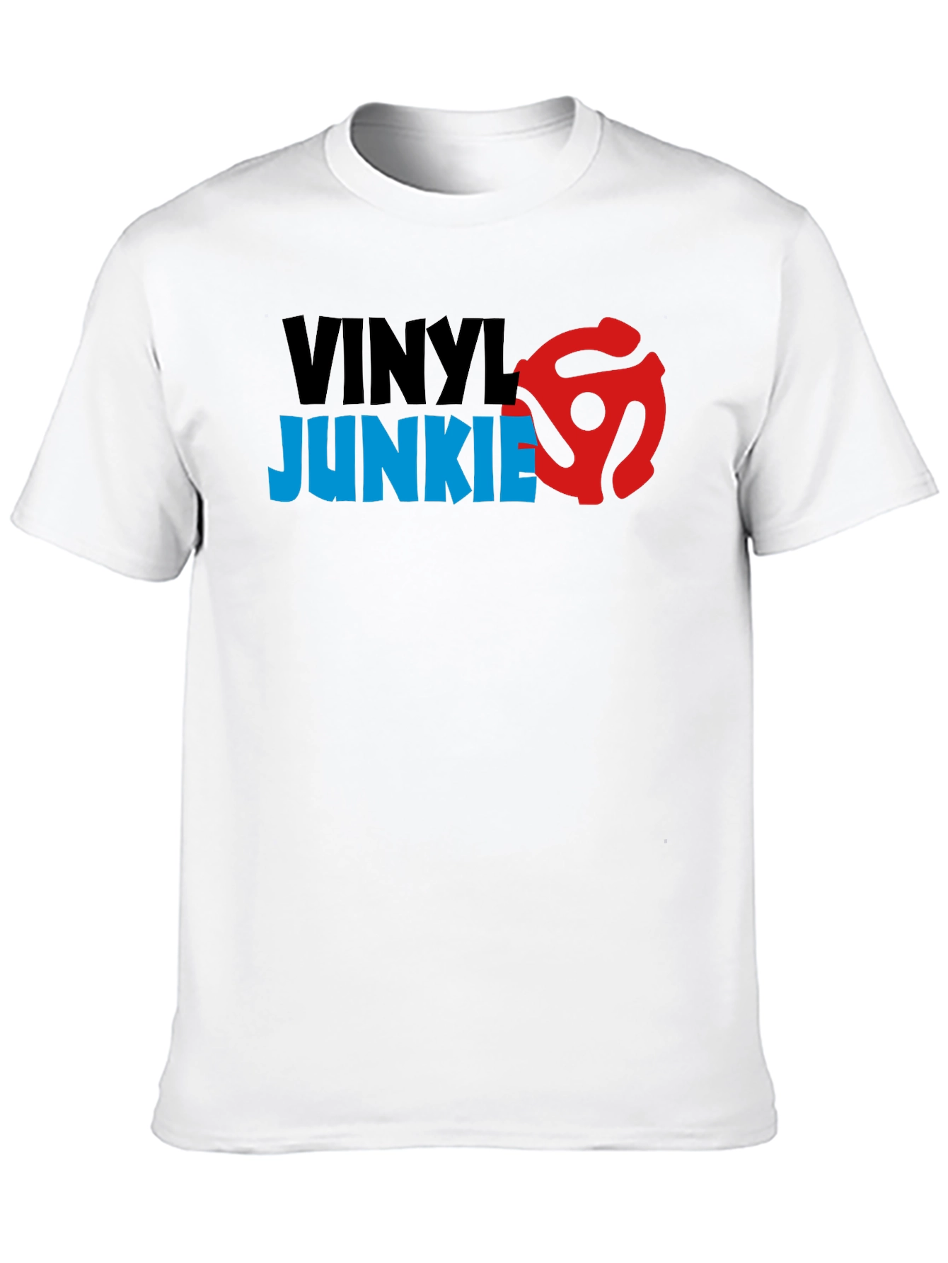 Vinyl Junkie Graphic T-Shirt - Retro Music Lover Tee