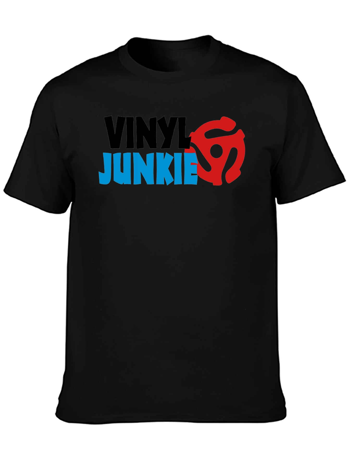 Vinyl Junkie Graphic T-Shirt - Retro Music Lover Tee
