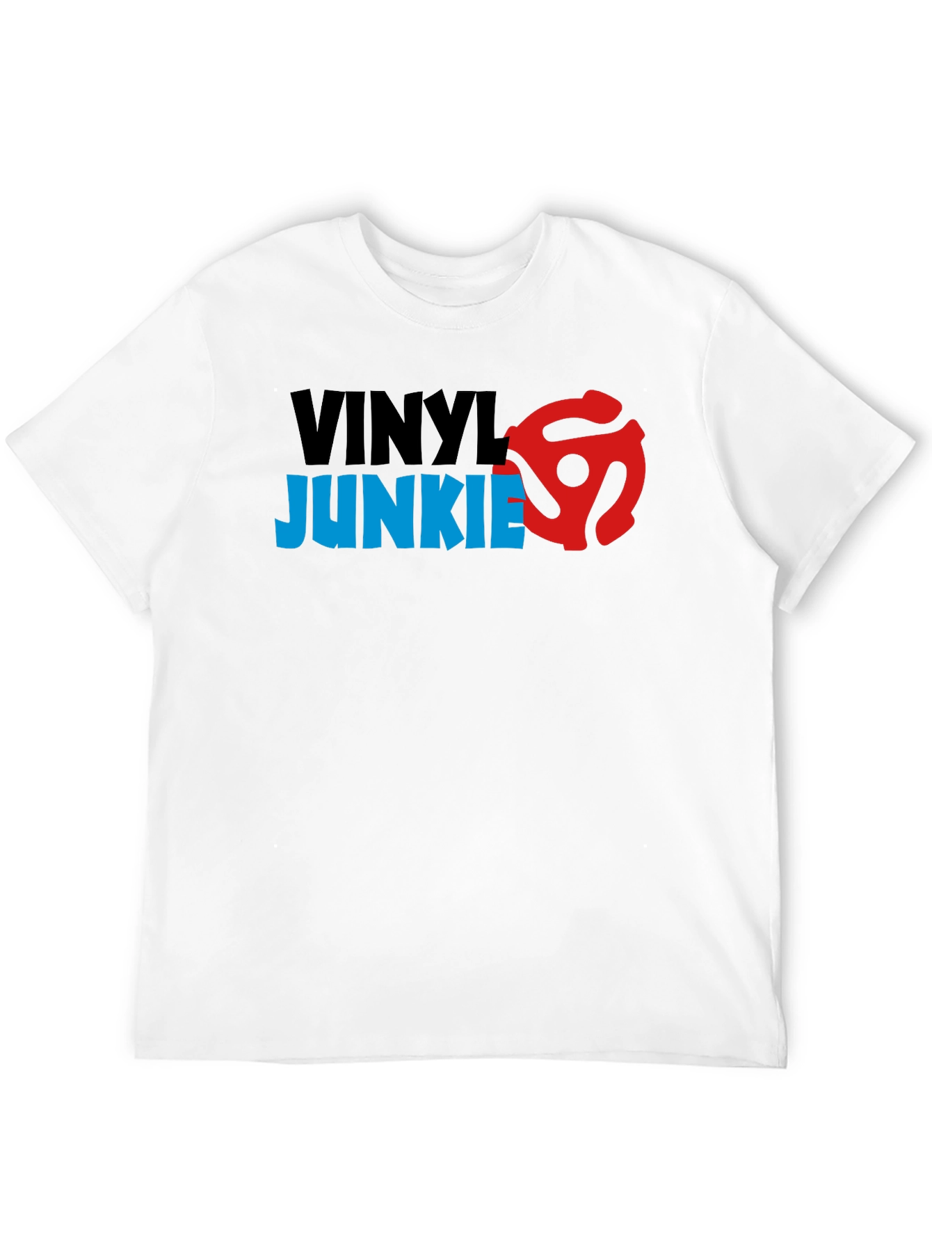 Vinyl Junkie Graphic T-Shirt - Retro Music Lover Tee