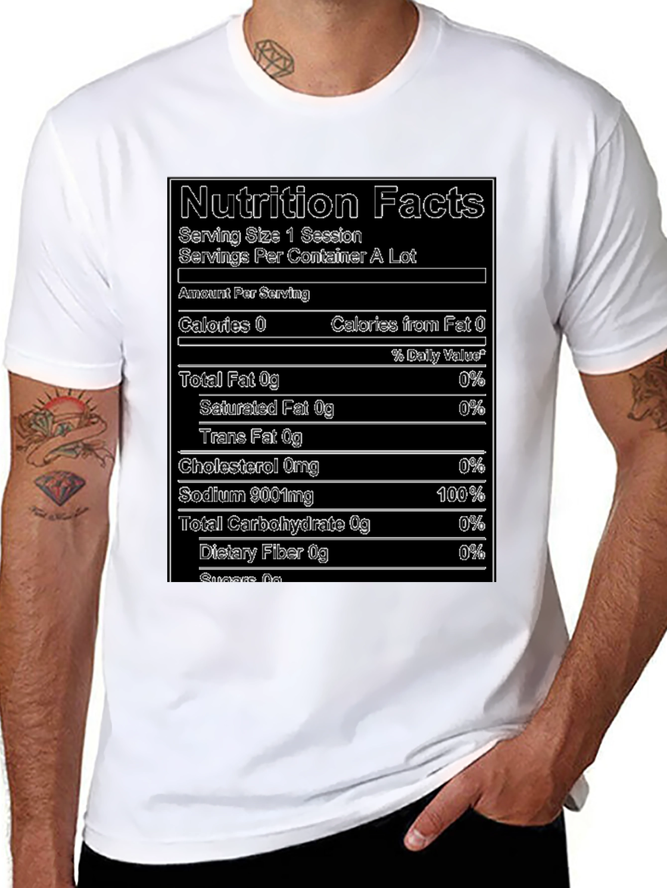 Nutrition Facts T-Shirt - Funny Novelty Tee