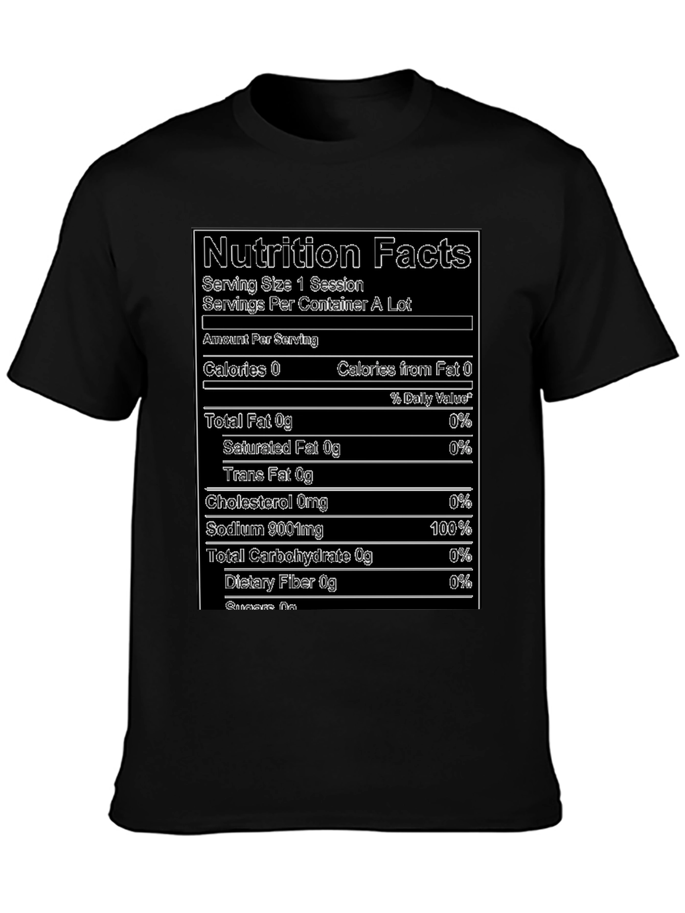 Nutrition Facts T-Shirt - Funny Novelty Tee