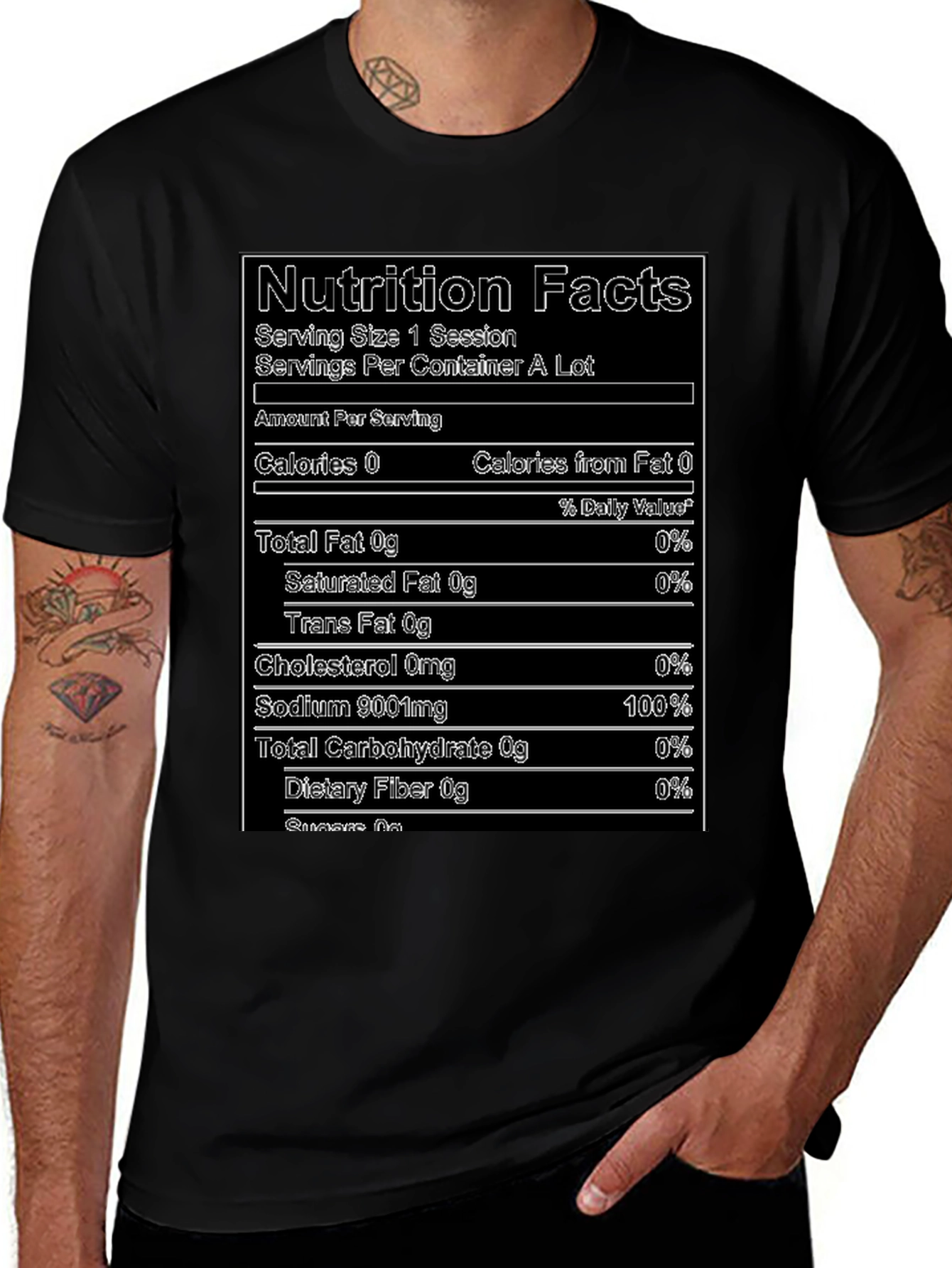 Nutrition Facts T-Shirt - Funny Novelty Tee