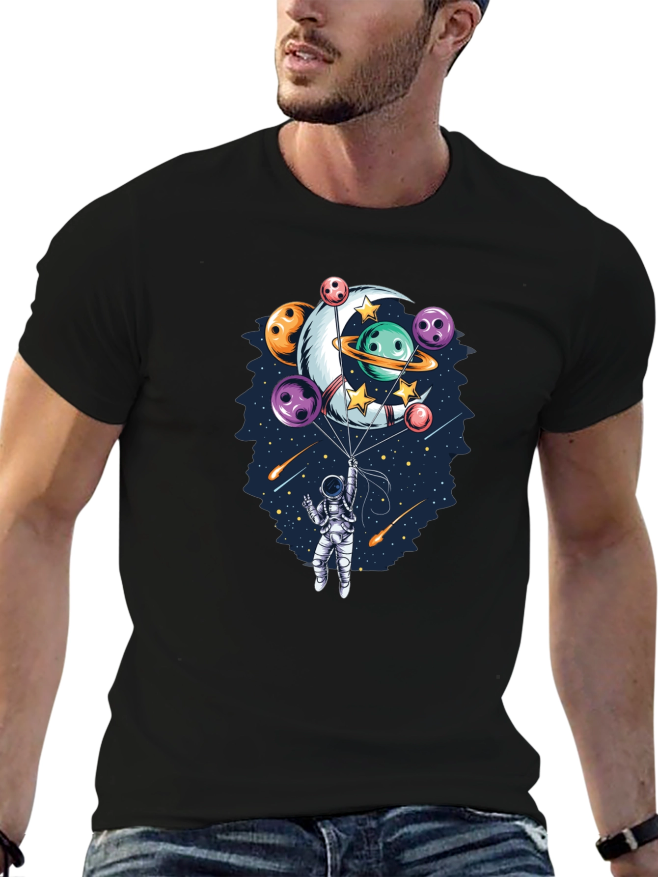 Astronaut Space Bowling T-Shirt