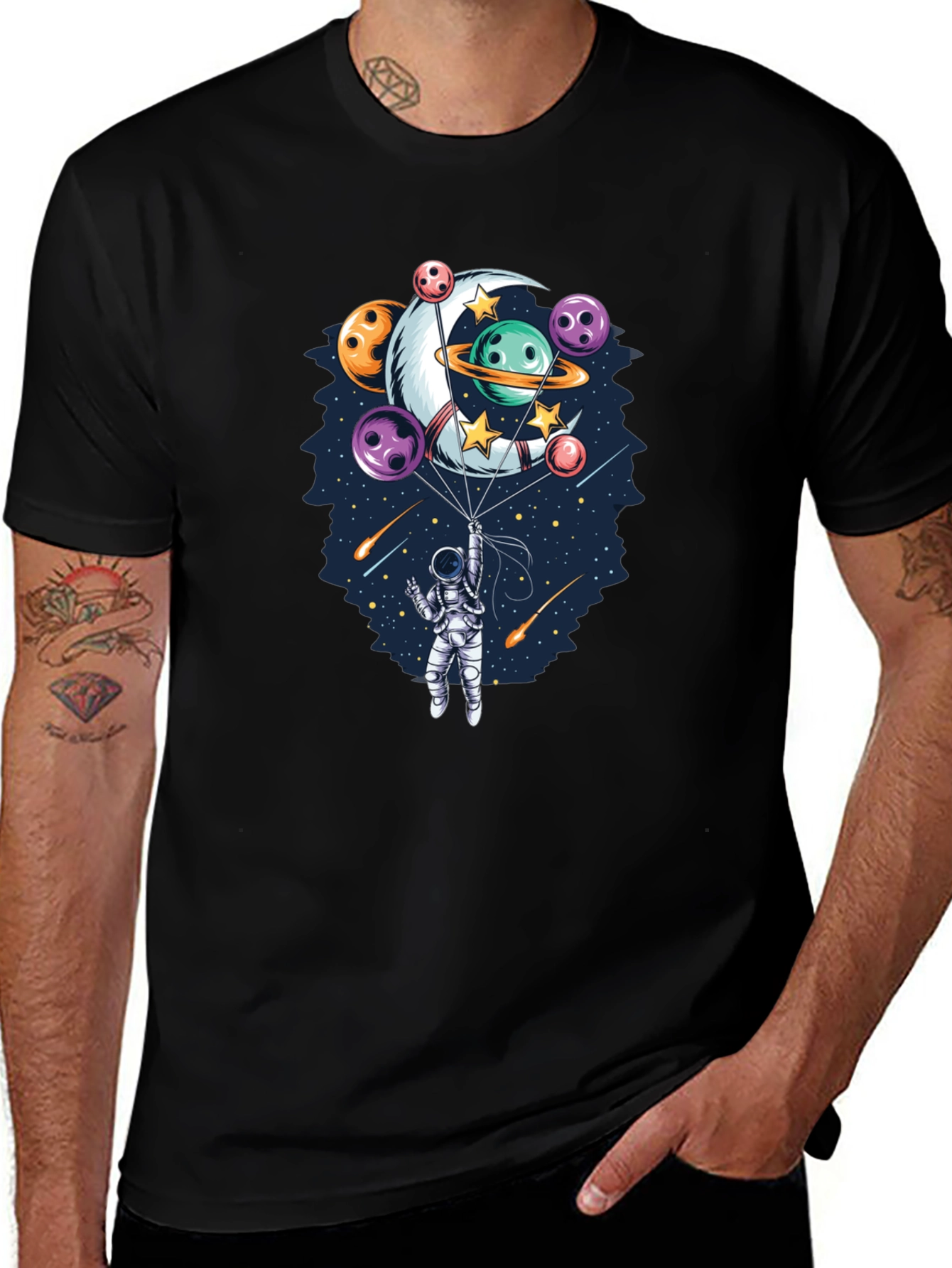 Astronaut Space Bowling T-Shirt