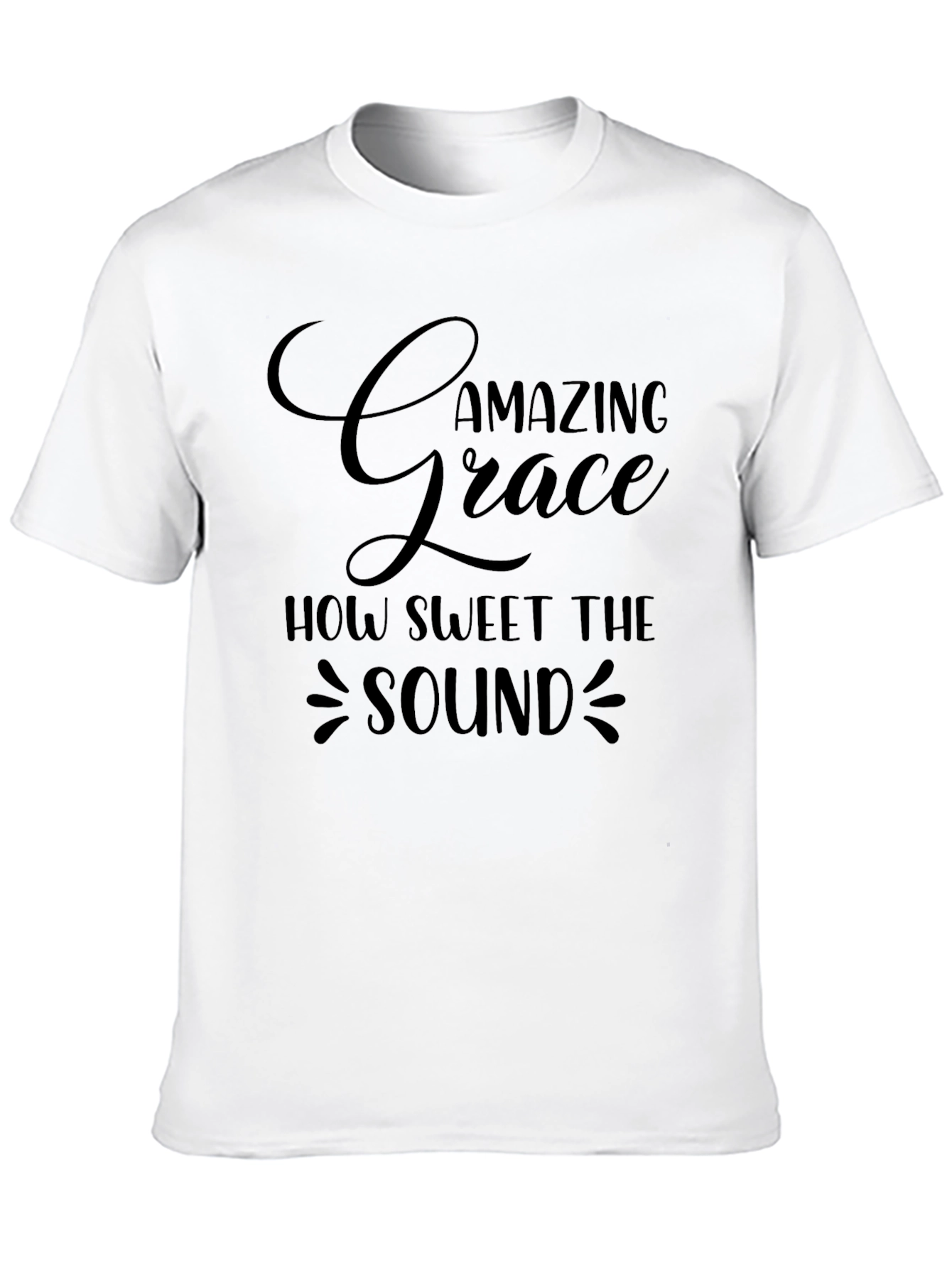 Amazing Grace Black T-Shirt - Inspirational Design