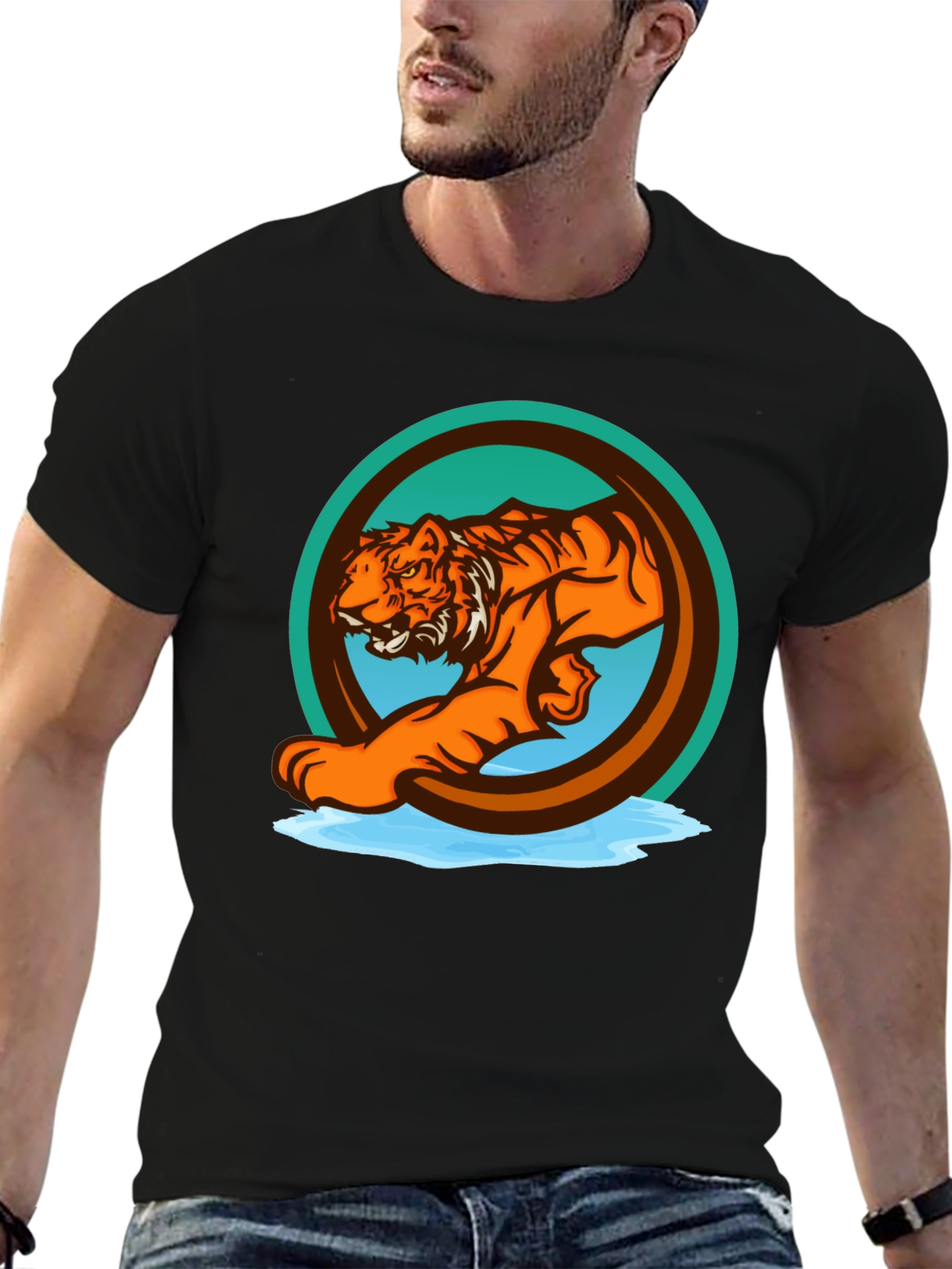 Tiger Graphic Tee - Bold Animal Print T-Shirt
