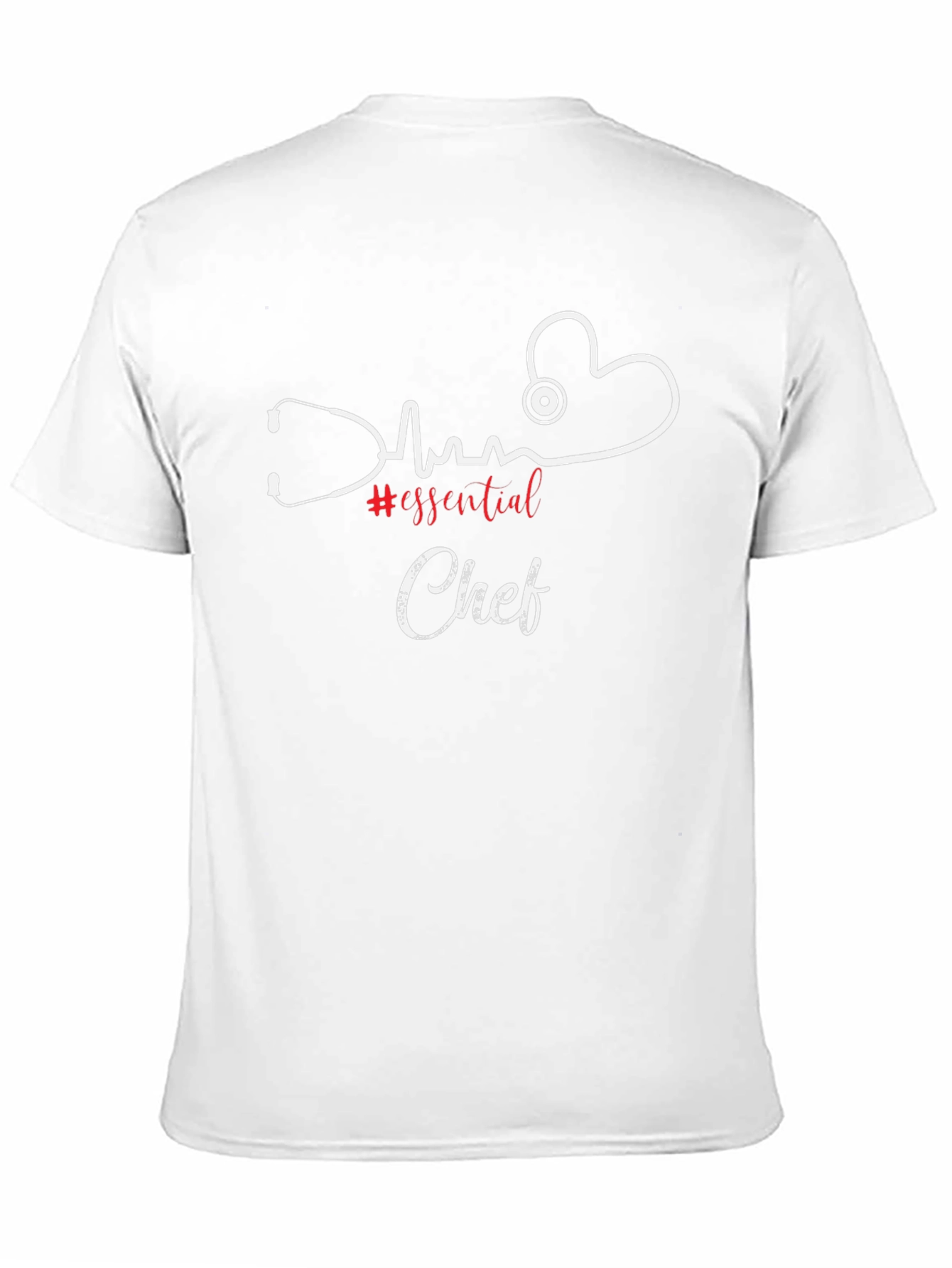 Essential Chef T-Shirt - Heartbeat Stethoscope Design