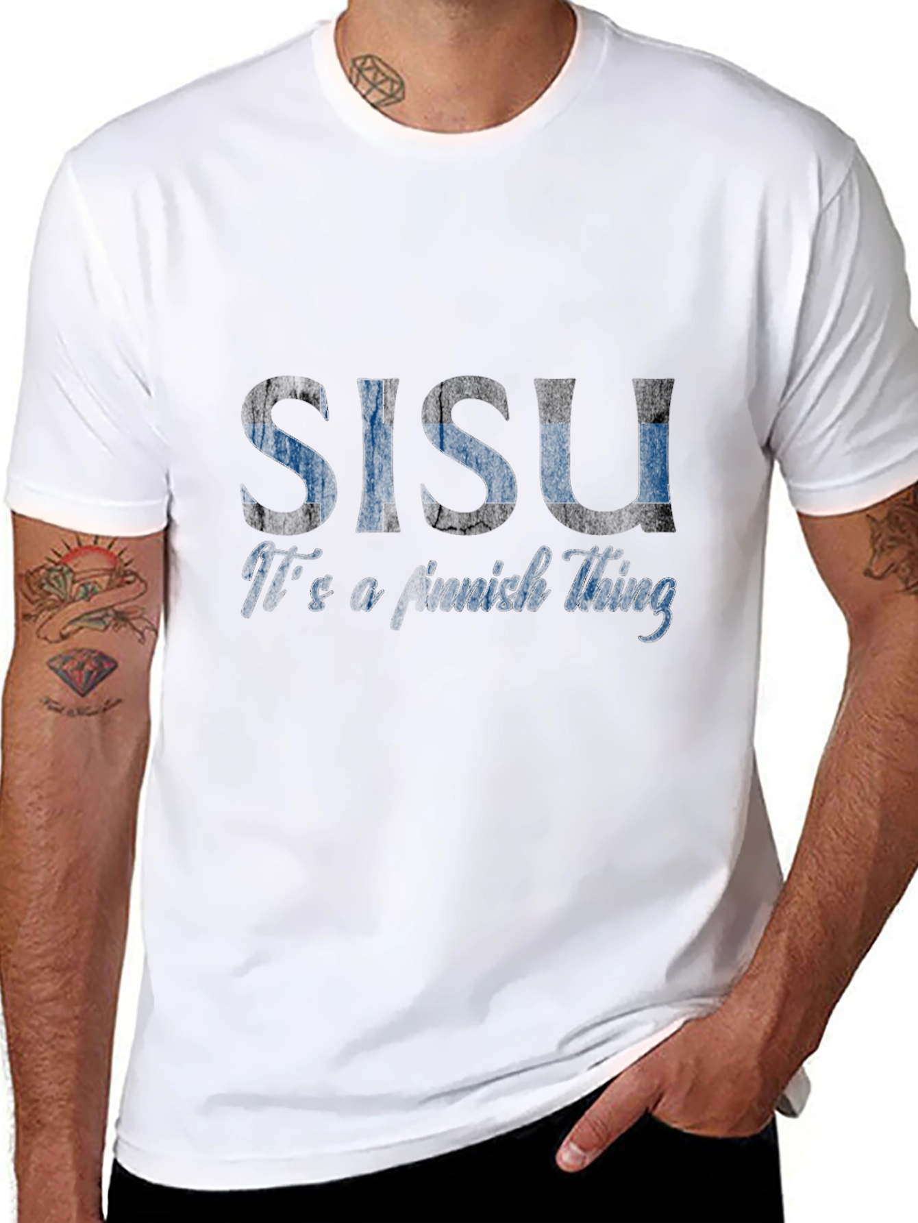 Sisu Finnish Thing Black Graphic T-Shirt