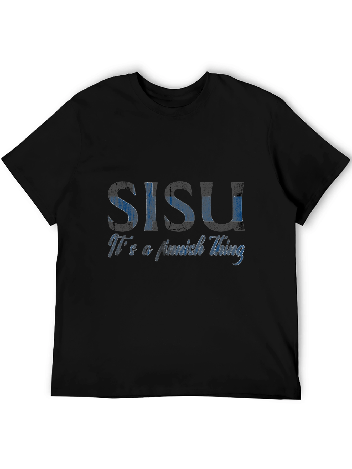 Sisu Finnish Thing Black Graphic T-Shirt