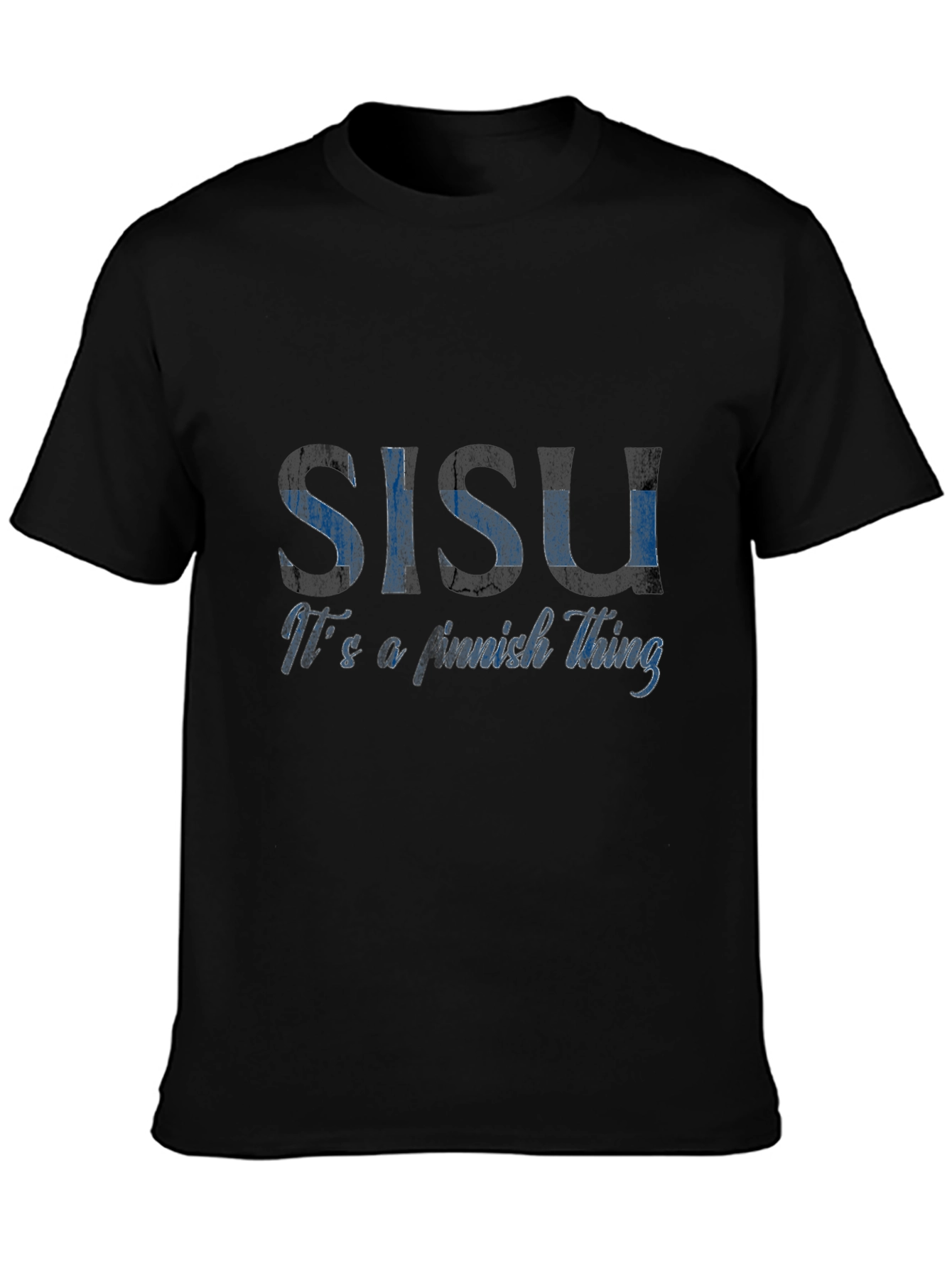 Sisu Finnish Thing Black Graphic T-Shirt