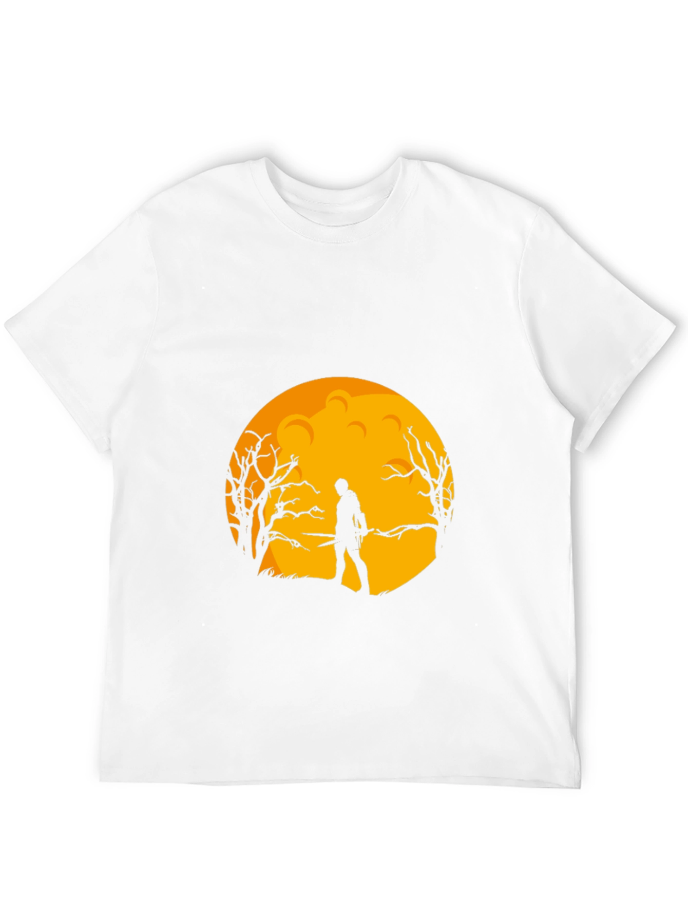 Moonlit Warrior Graphic Tee - Black
