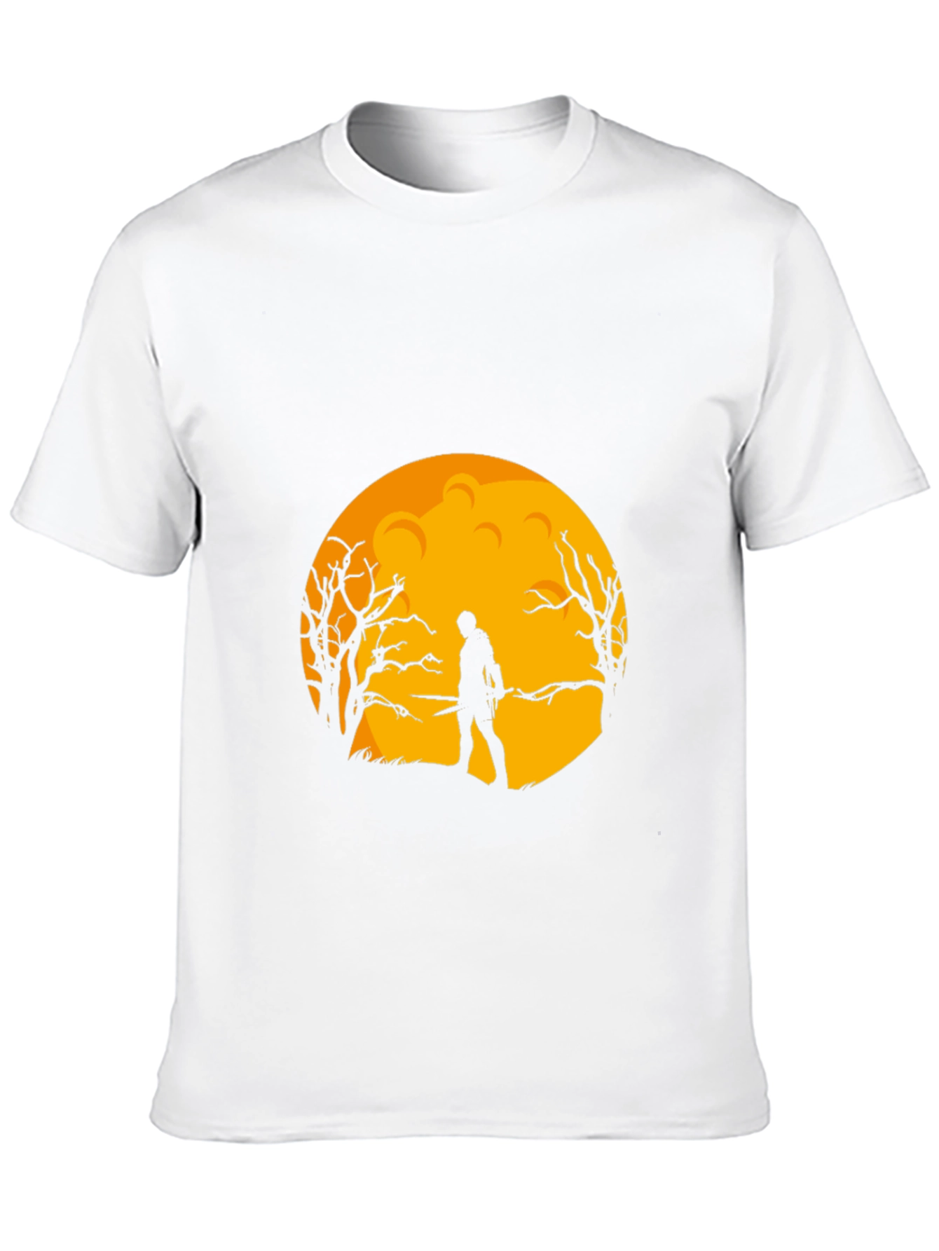 Moonlit Warrior Graphic Tee - Black
