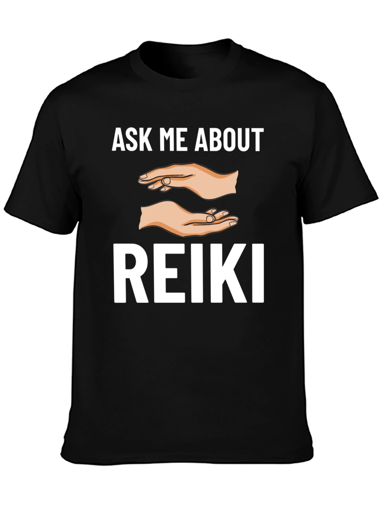 Ask Me About Reiki T-Shirt - Black Graphic Tee