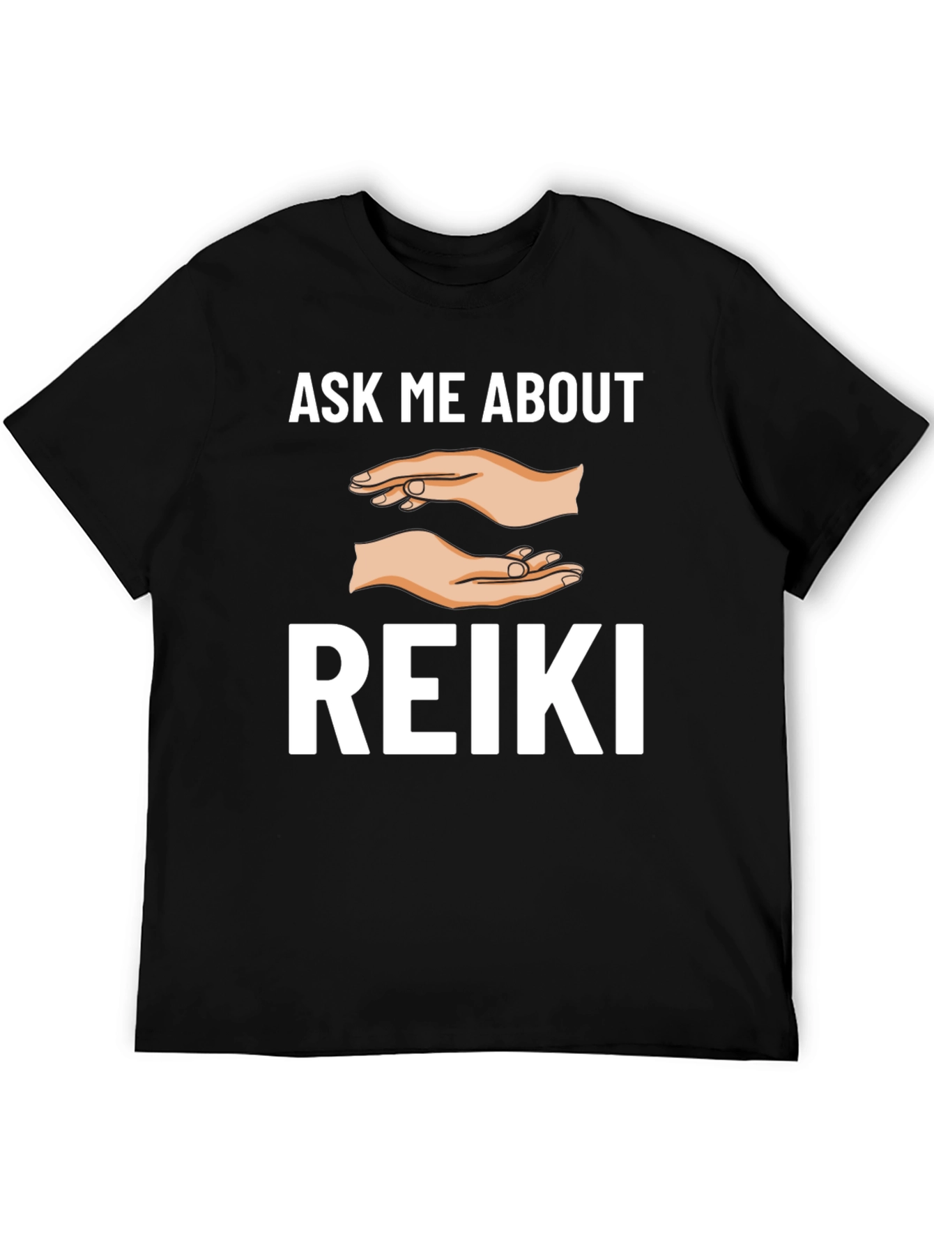 Ask Me About Reiki T-Shirt - Black Graphic Tee