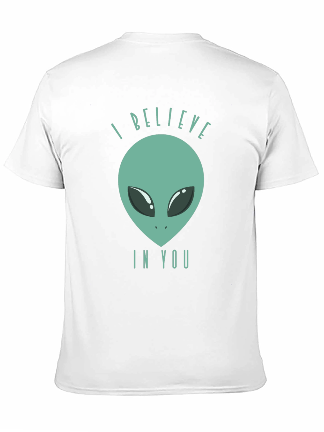 I Believe in You Alien Graphic T-Shirt - Black