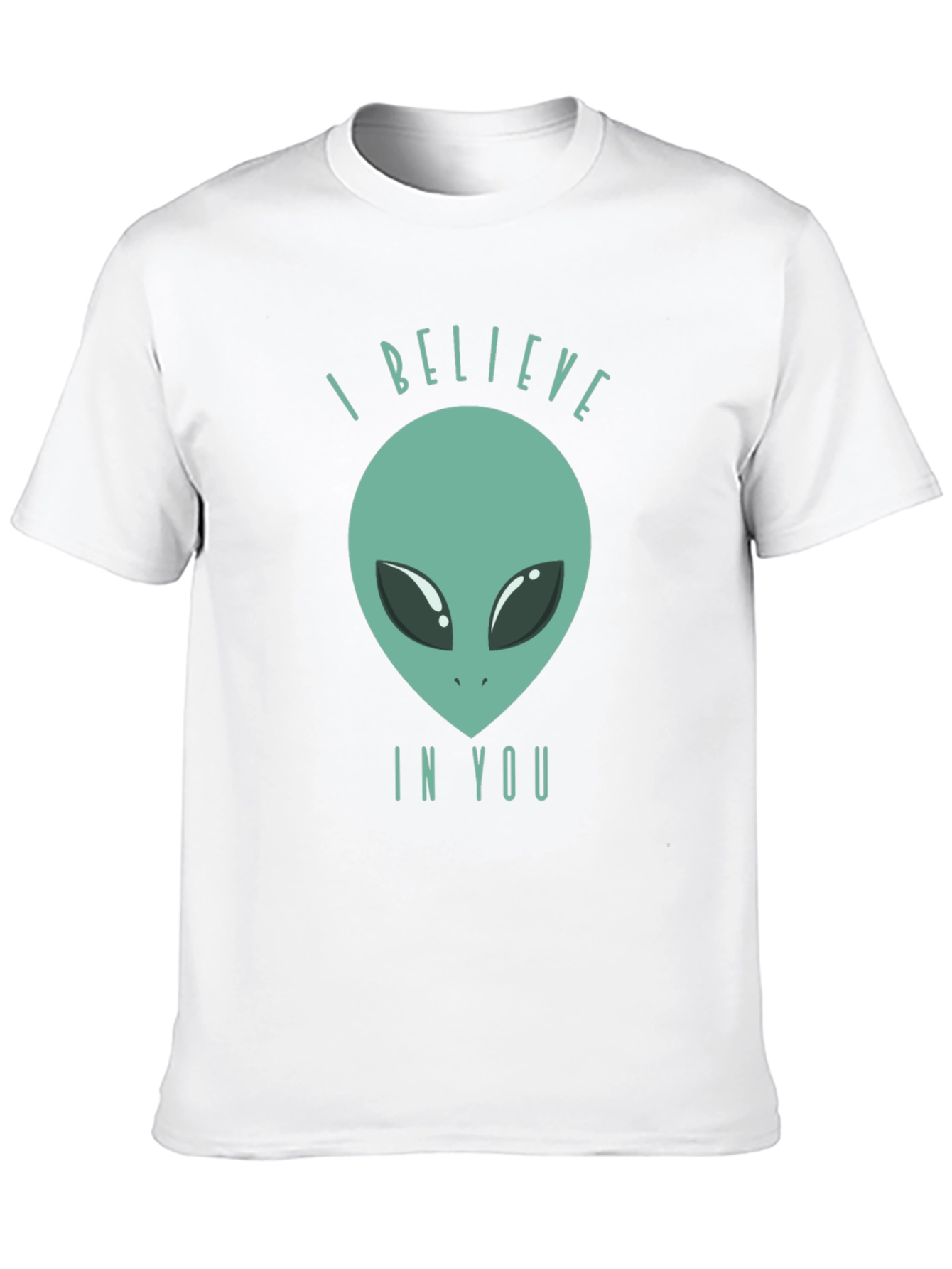I Believe in You Alien Graphic T-Shirt - Black