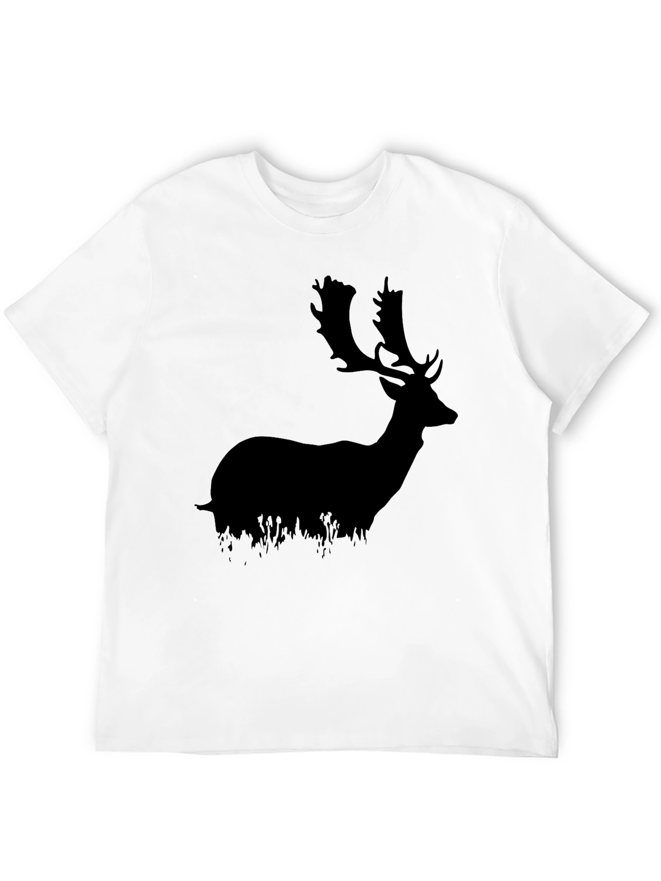 Mens Black Deer Graphic Tee