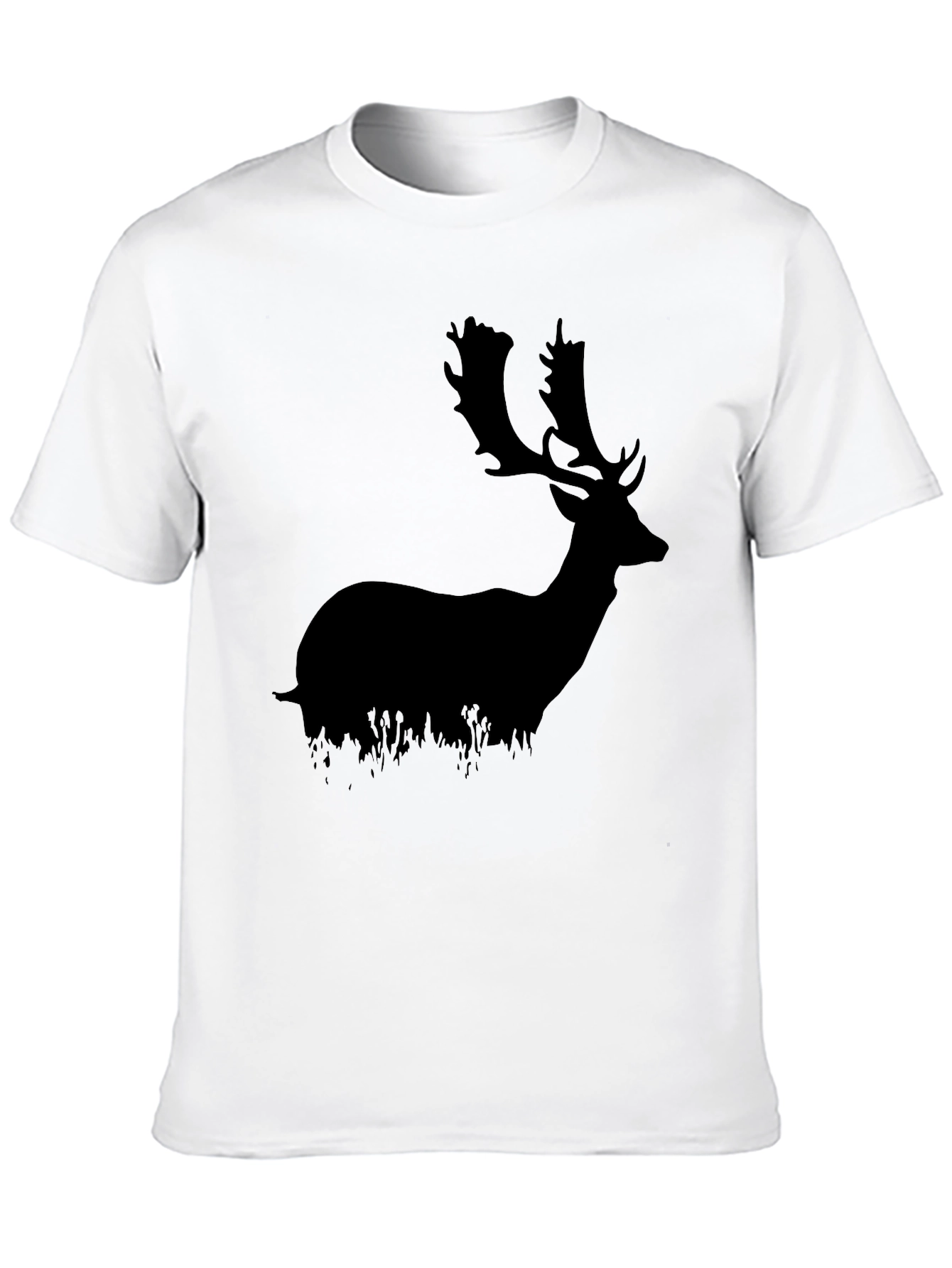 Mens Black Deer Graphic Tee