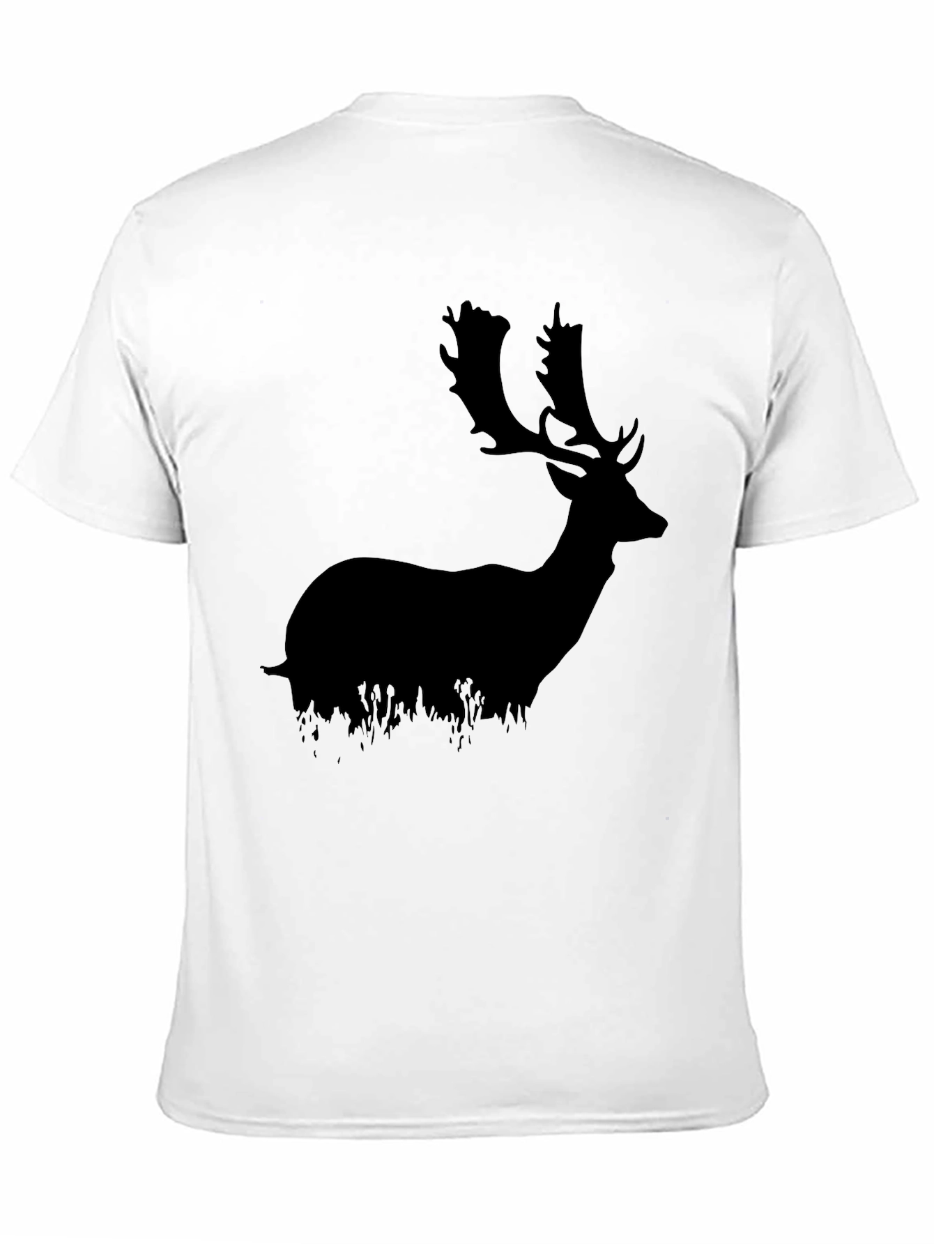 Mens Black Deer Graphic Tee