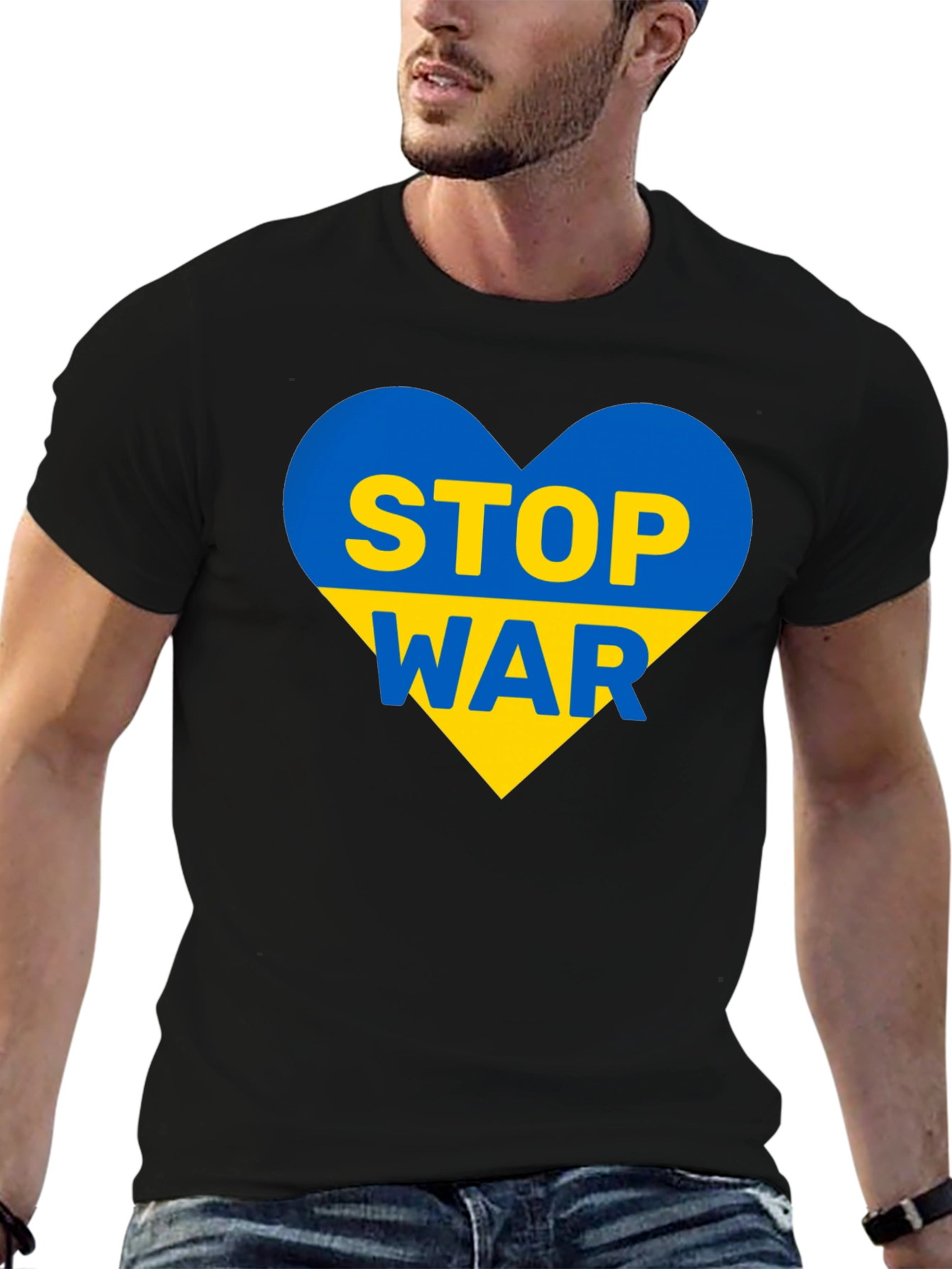 Ukraine Stop War T-Shirt - Heart Design
