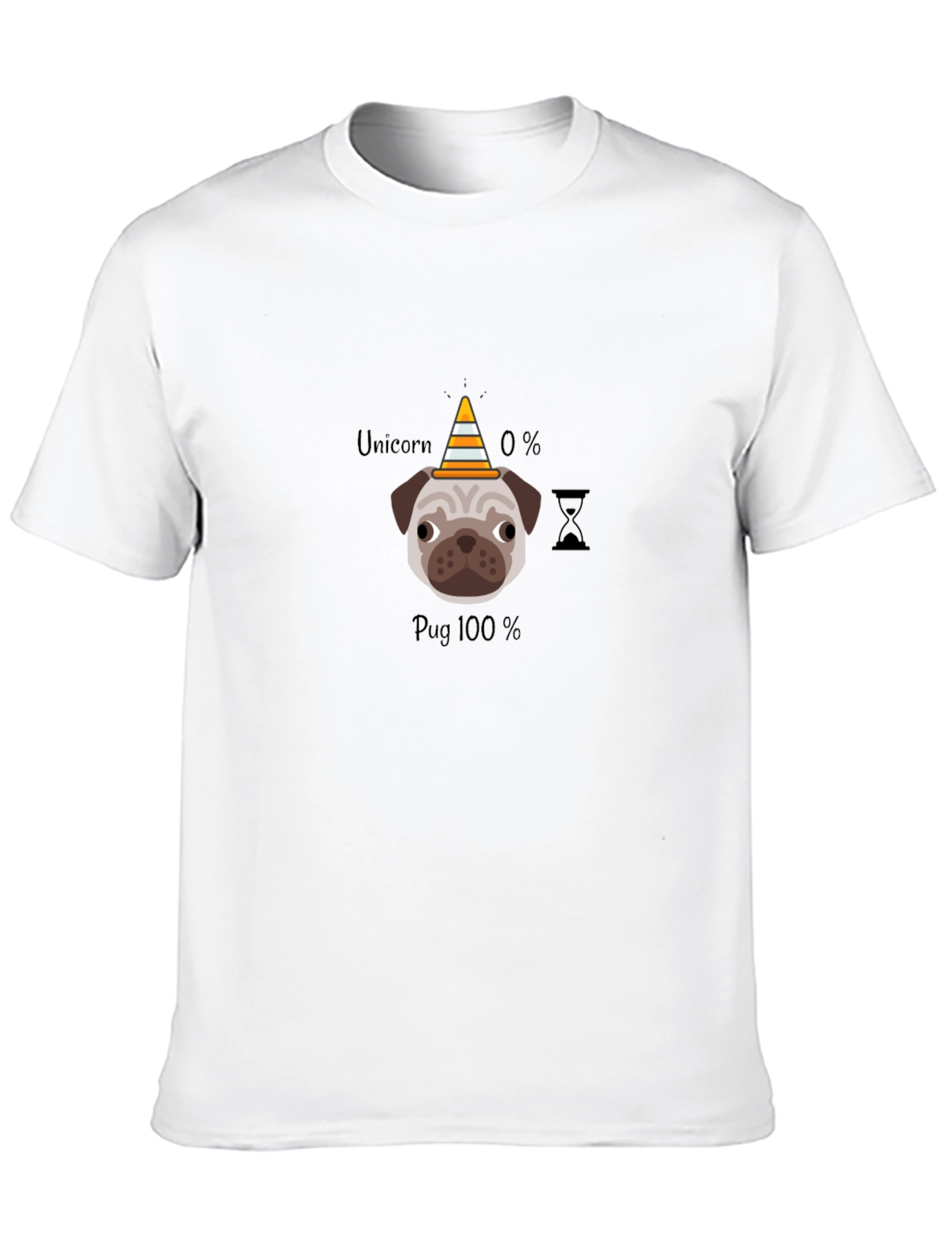 Pug 100% T-Shirt Funny Dog Lover Tee