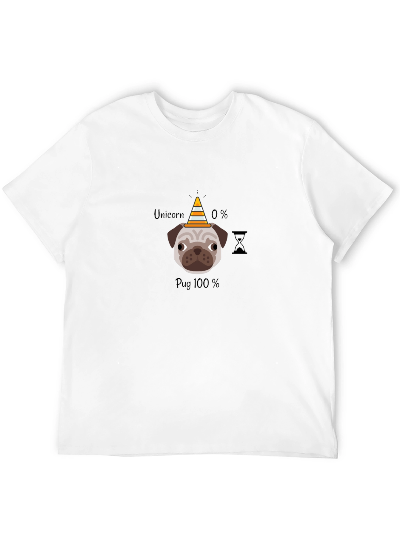 Pug 100% T-Shirt Funny Dog Lover Tee