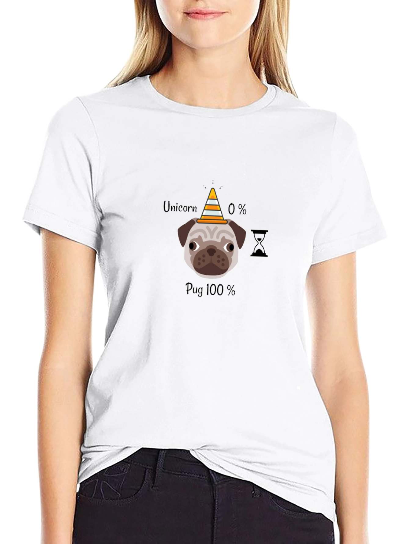 Pug 100% T-Shirt Funny Dog Lover Tee