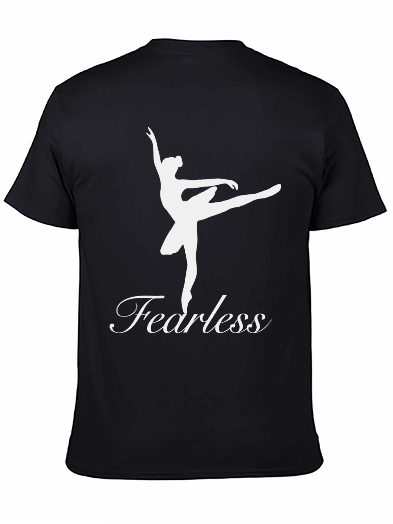 Fearless Ballerina Black Graphic Tee
