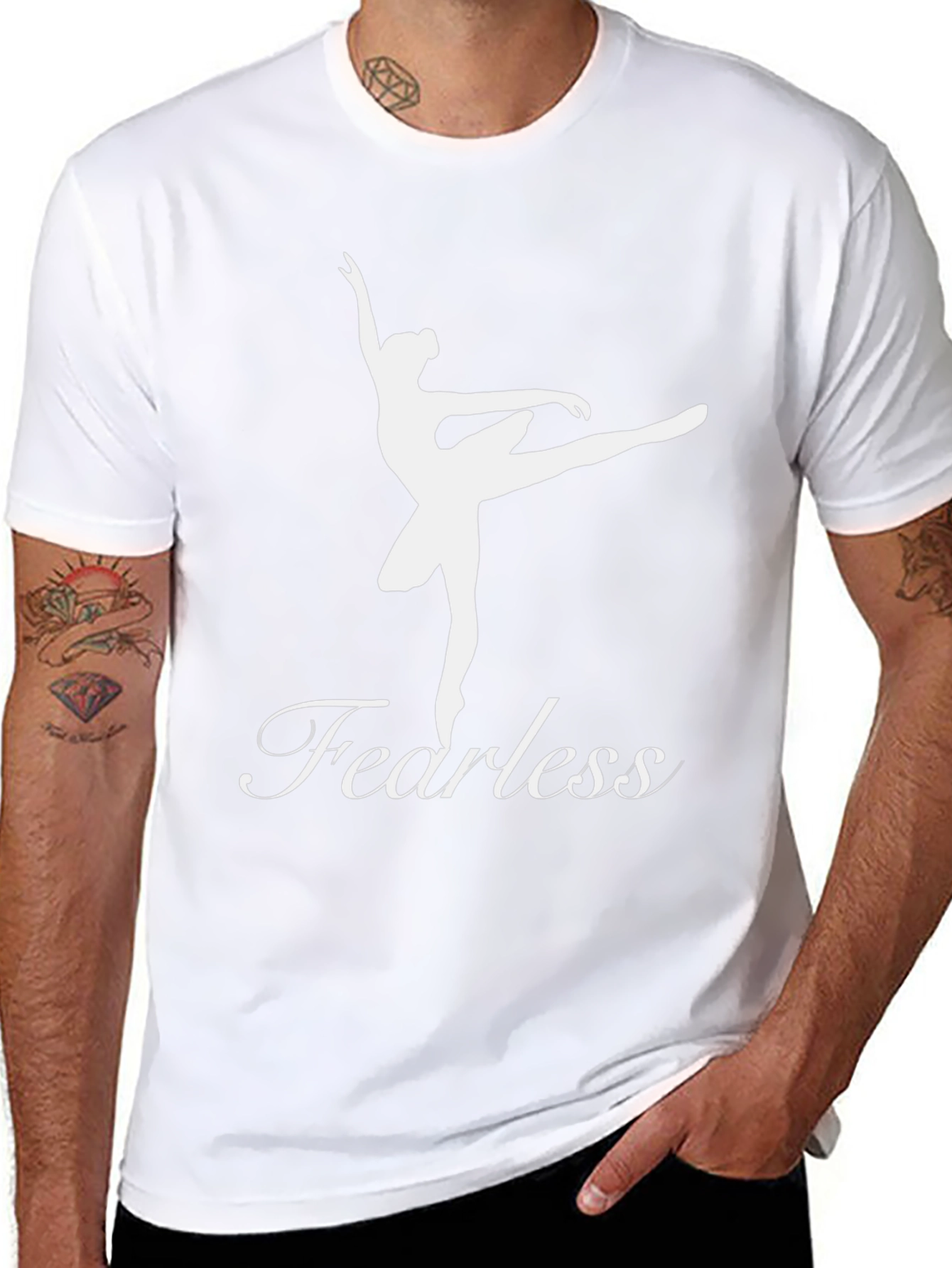 Fearless Ballerina Black Graphic Tee