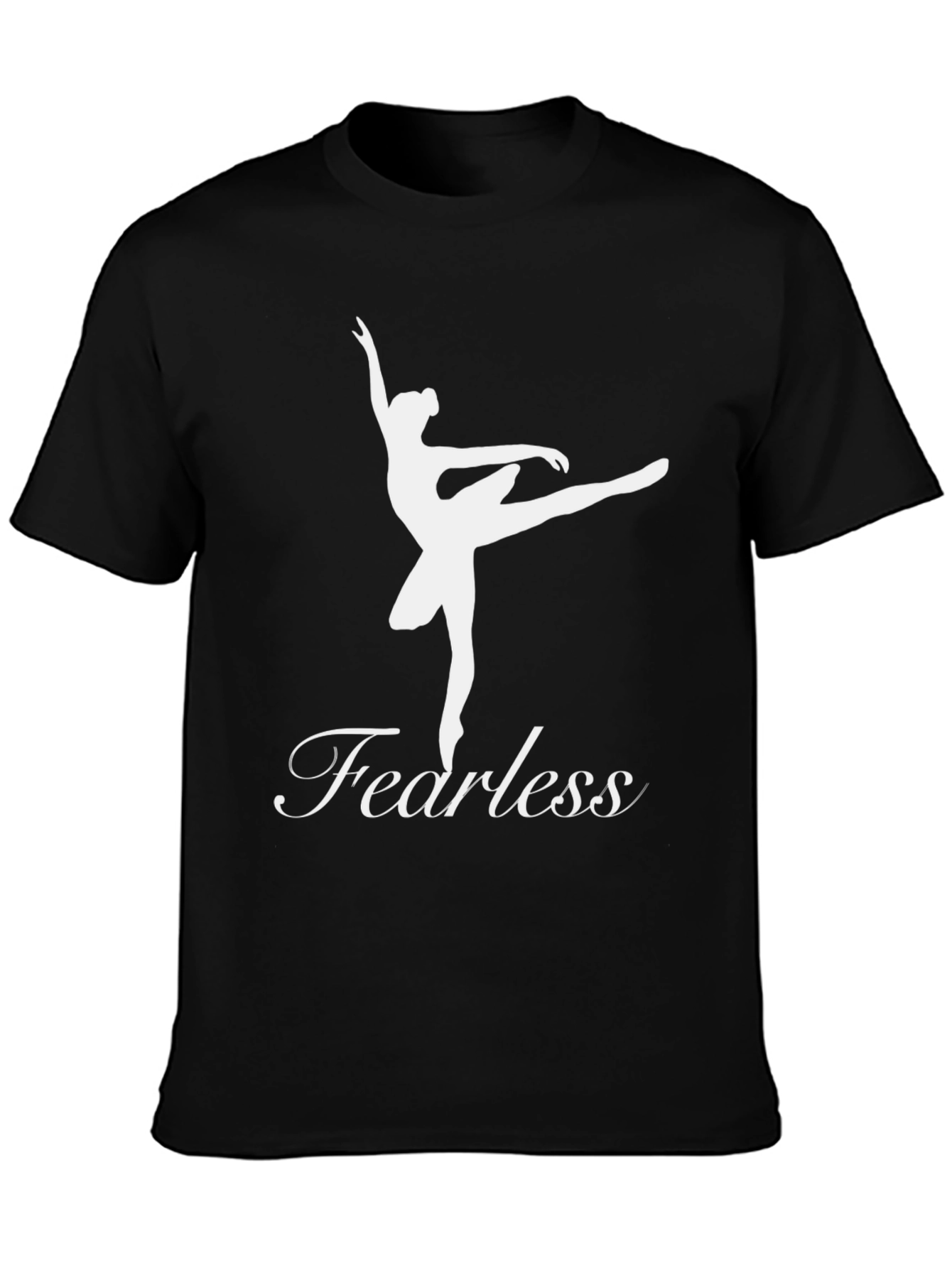 Fearless Ballerina Black Graphic Tee