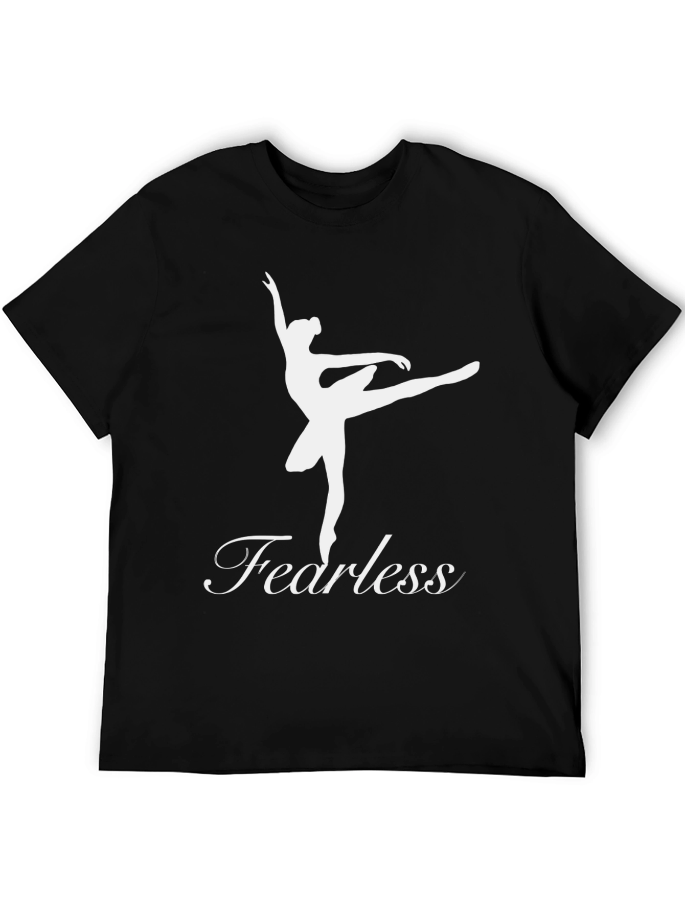 Fearless Ballerina Black Graphic Tee