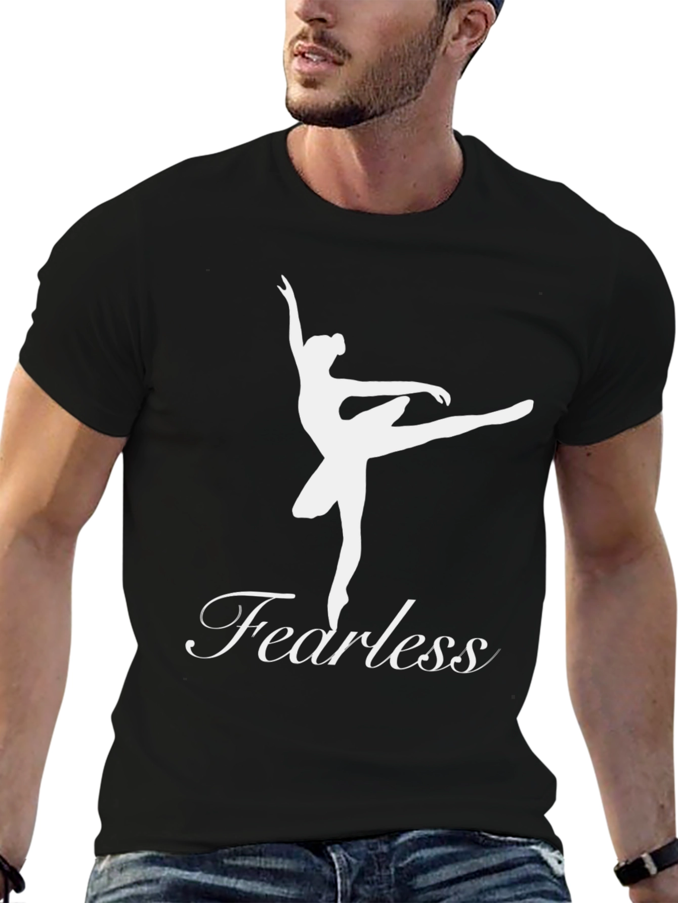 Fearless Ballerina Black Graphic Tee