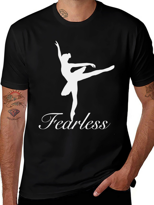Fearless Ballerina Black Graphic Tee