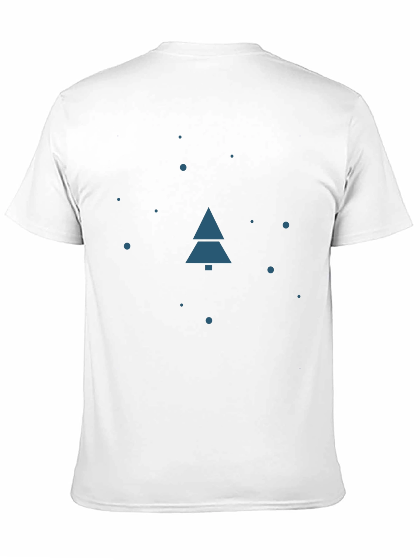 Minimalist Christmas Tree Graphic Tee - Black