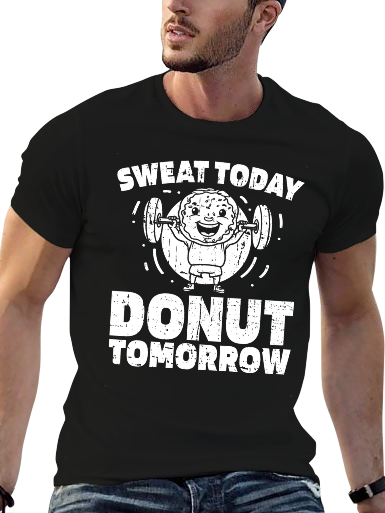 Sweat Today Donut Tomorrow Graphic T-Shirt